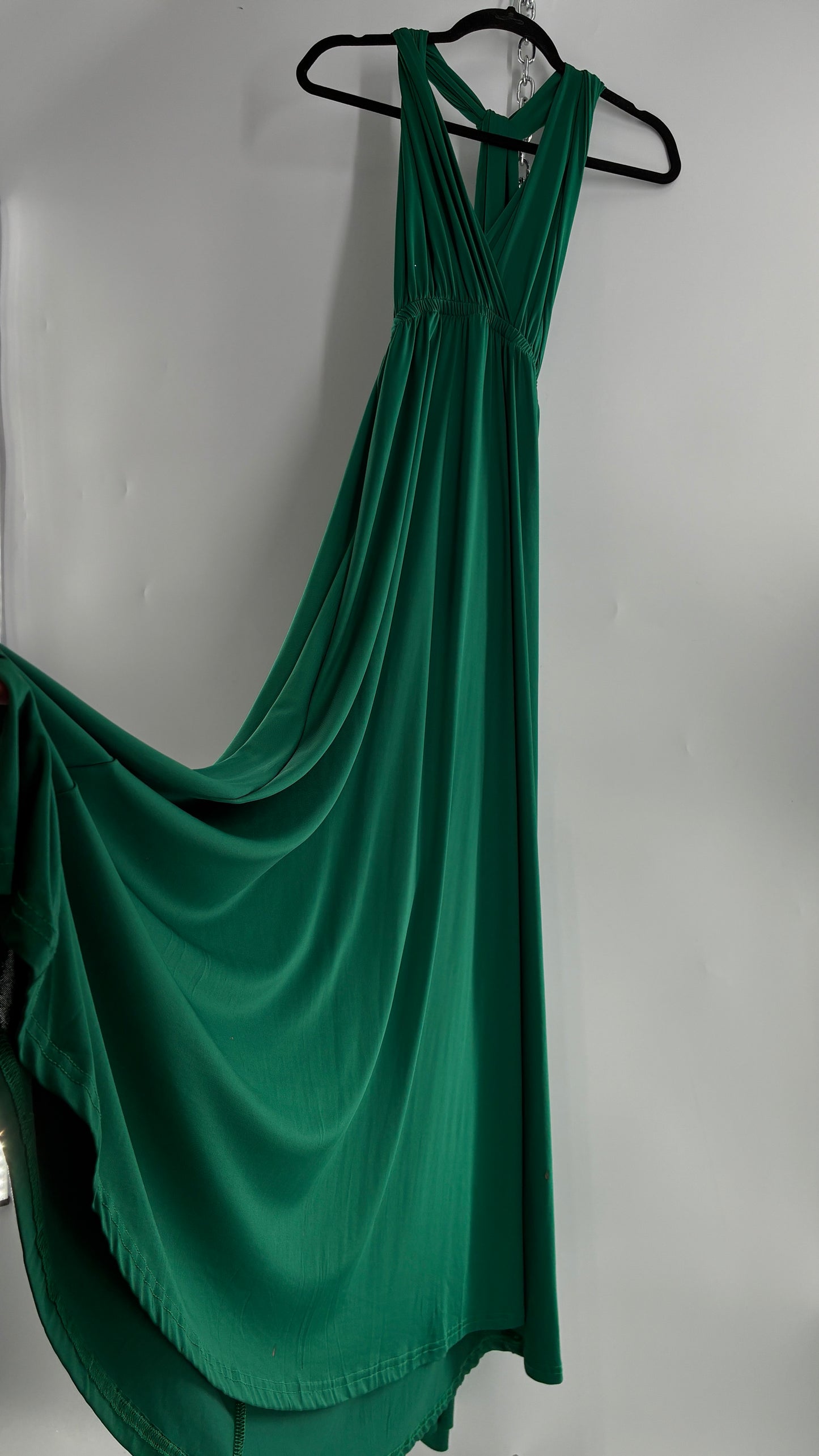 IBTOM CASTLE Forest Green Lycra Multi-Way Convertible Maxi (S)