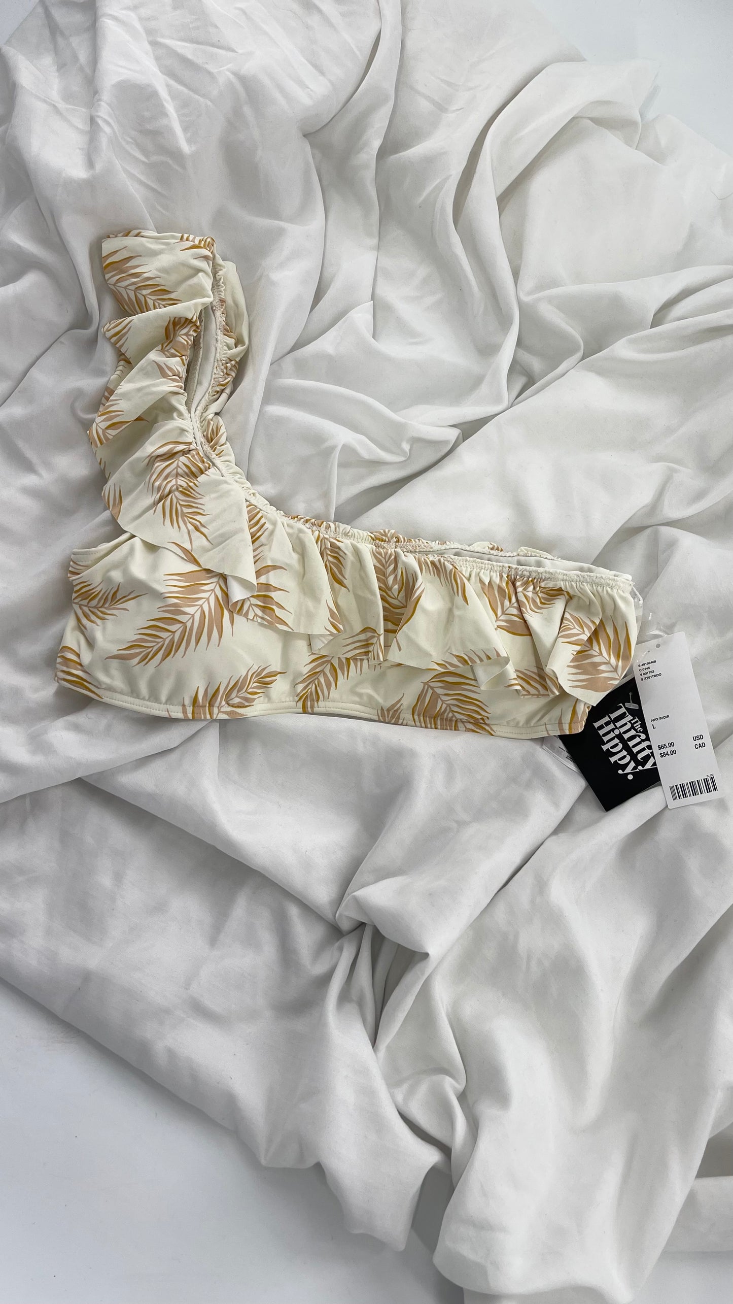 Urban Outfitters Palm Leaves Ruffled One Shoulder with Tags Attached (Large)