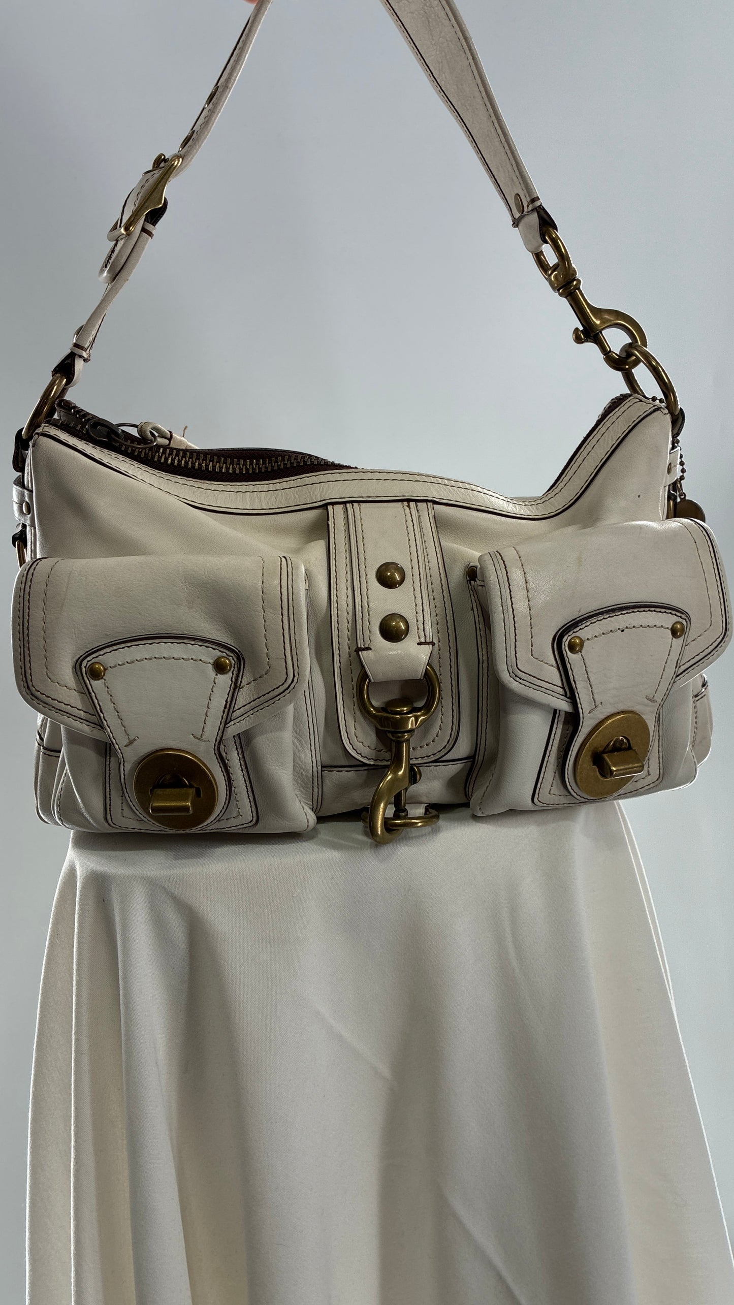 RARE COACH 65th Anniversary Legacy Leather Oversized Turnlock Shoulder Bag