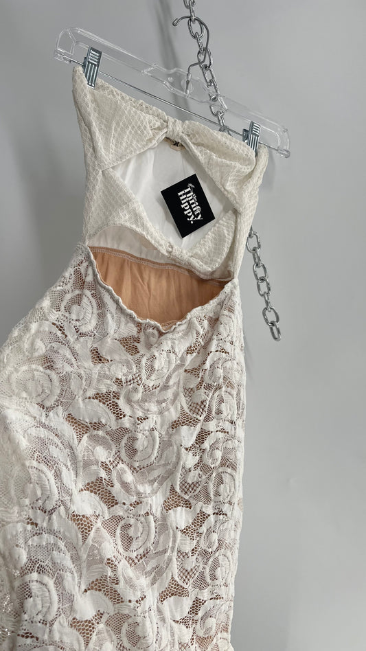 Nightcap White Cut Out Lace Mini Dress (XS)