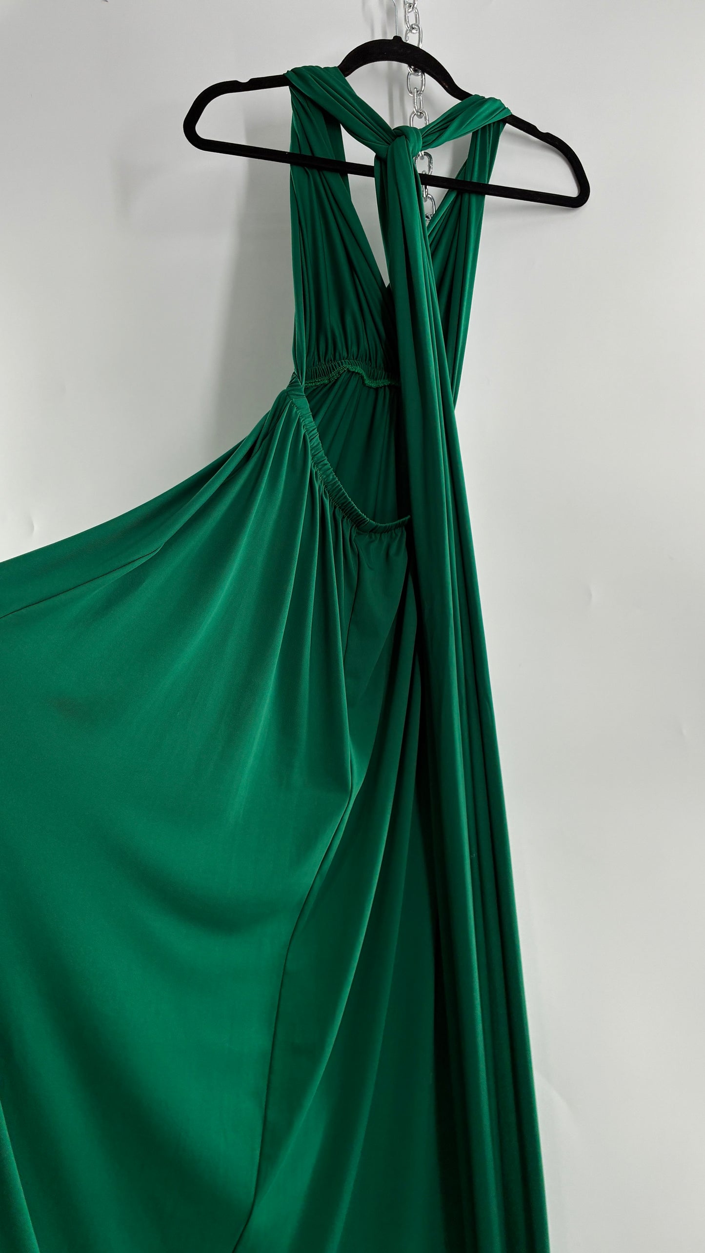 IBTOM CASTLE Forest Green Lycra Multi-Way Convertible Maxi (S)