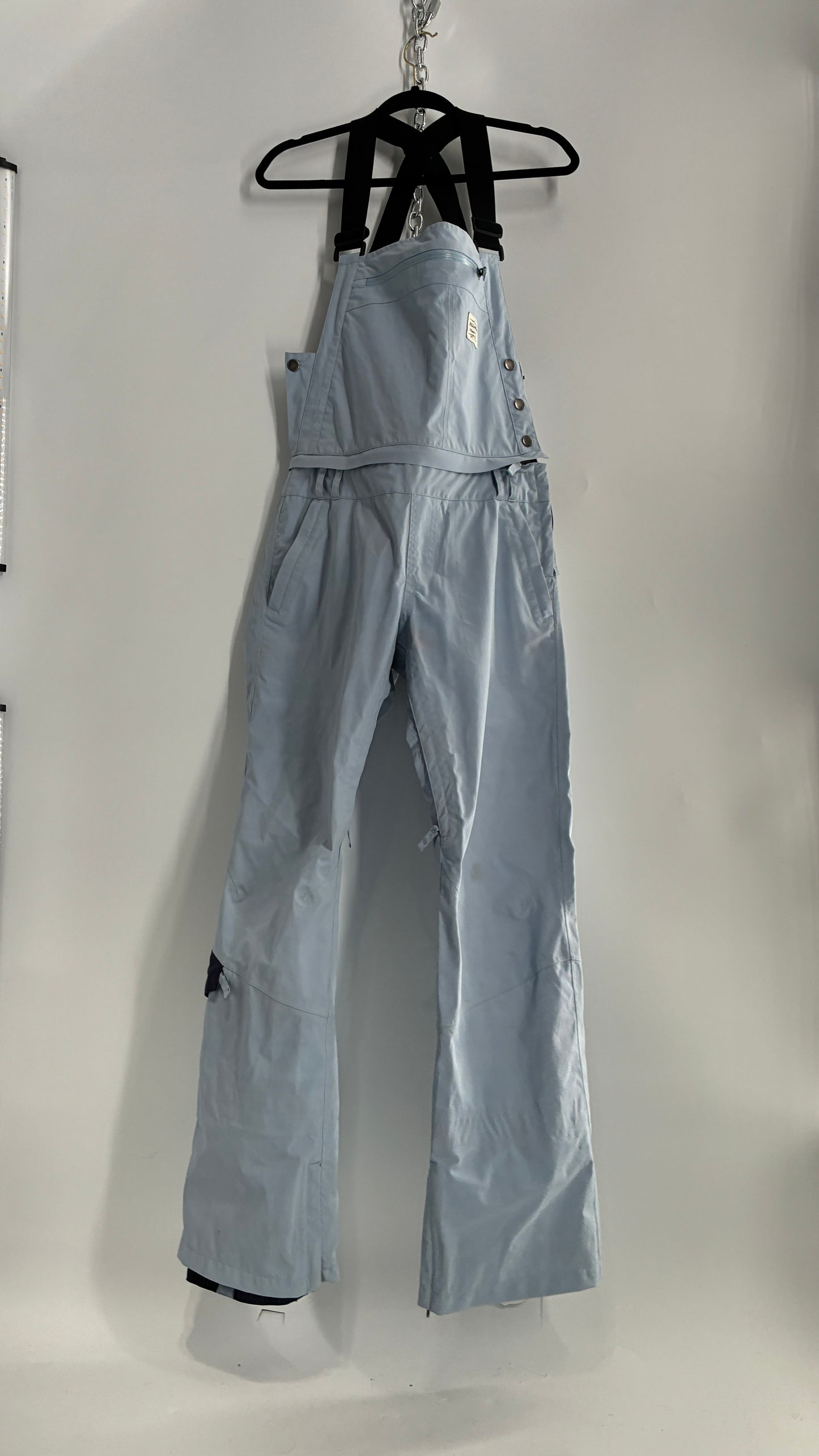 BILLABONG Light Blue Snowboarding Jumpsuit with Detachable Overalls (Small)