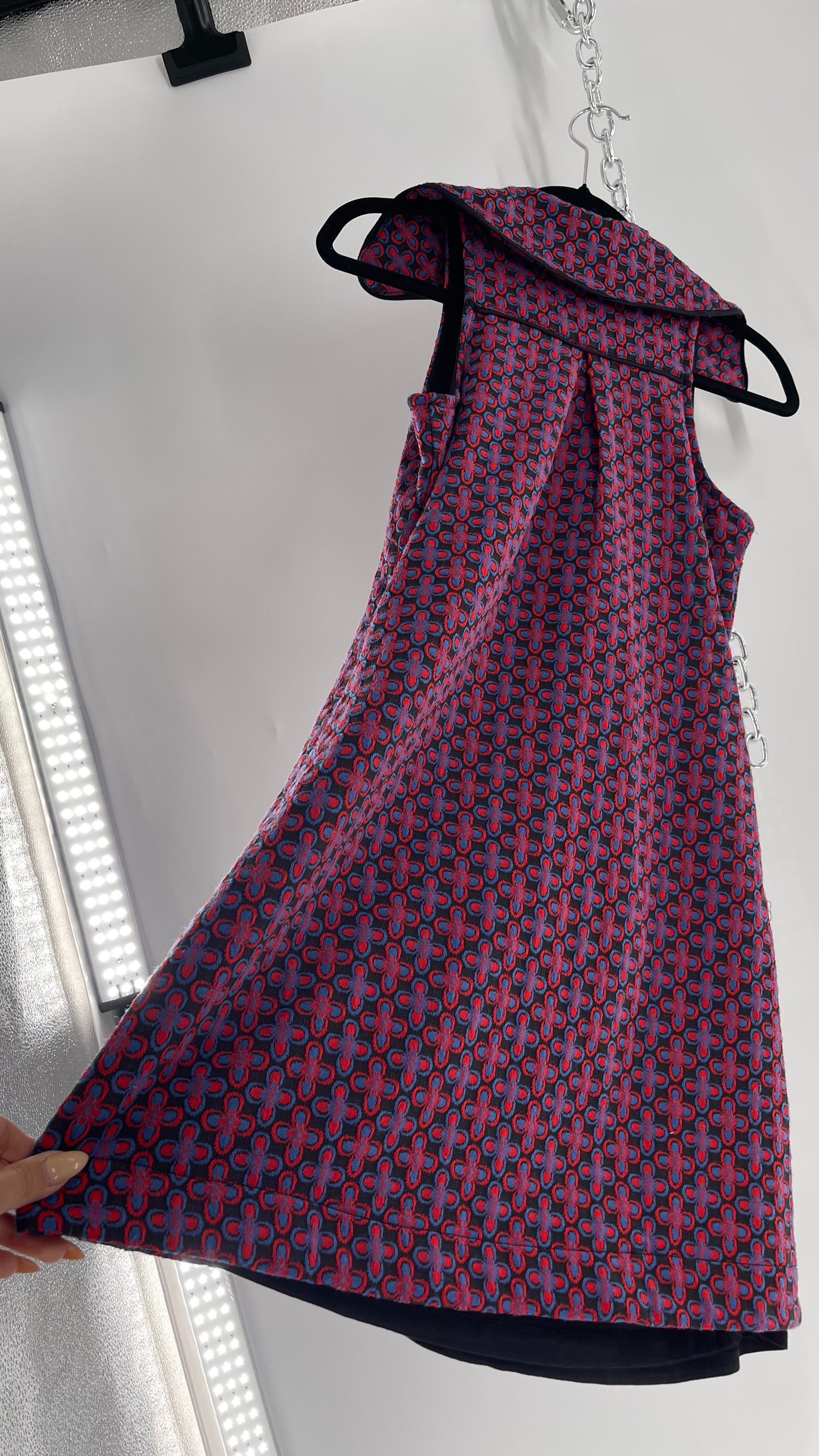 Maeve Anthropologie 1970s Retro Collared Tunic Mini Dress (XXS)