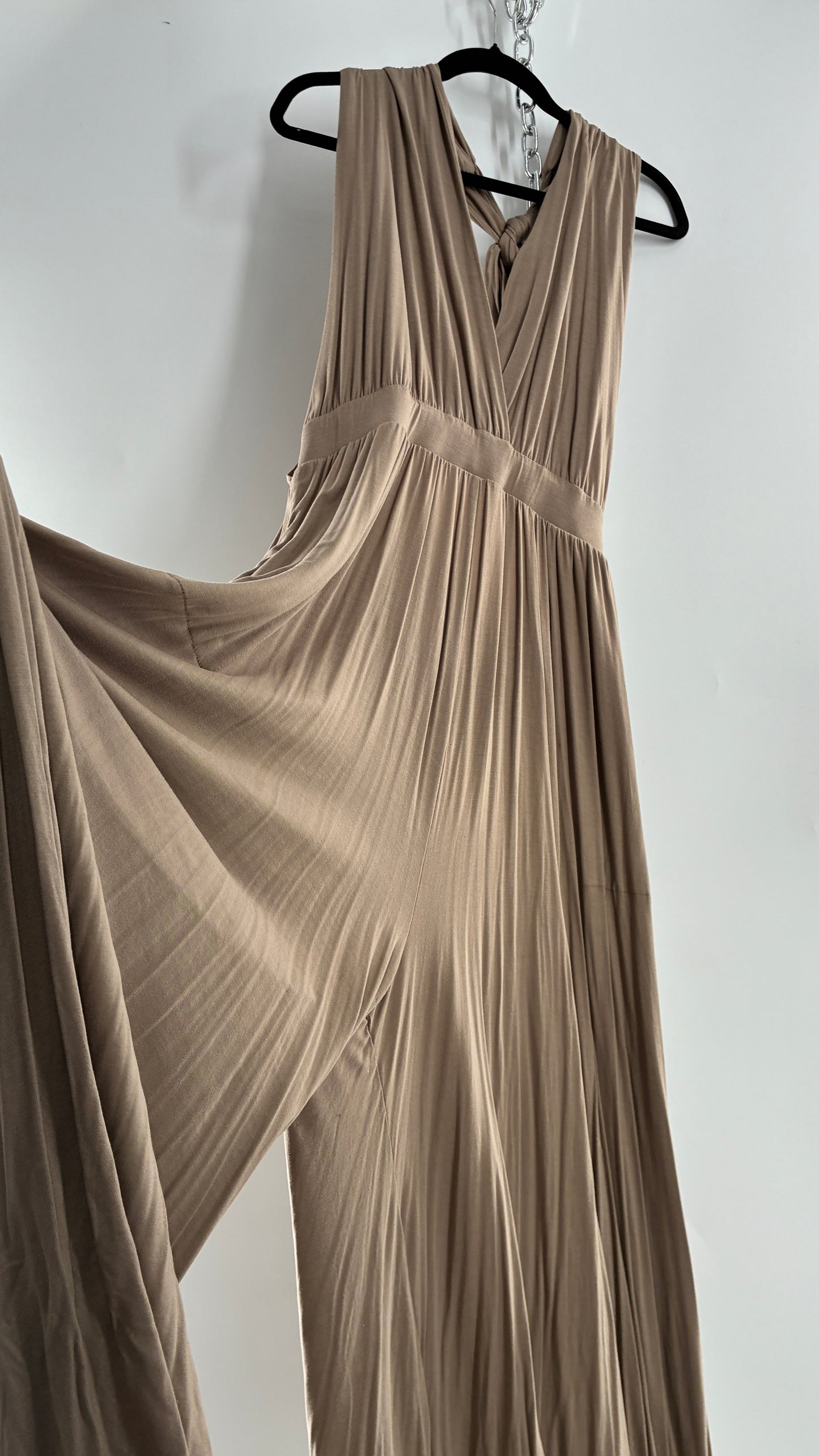 Free People Clay Halter Open Back, Wide Leg Jumpsuit with Tags Attached (XL)