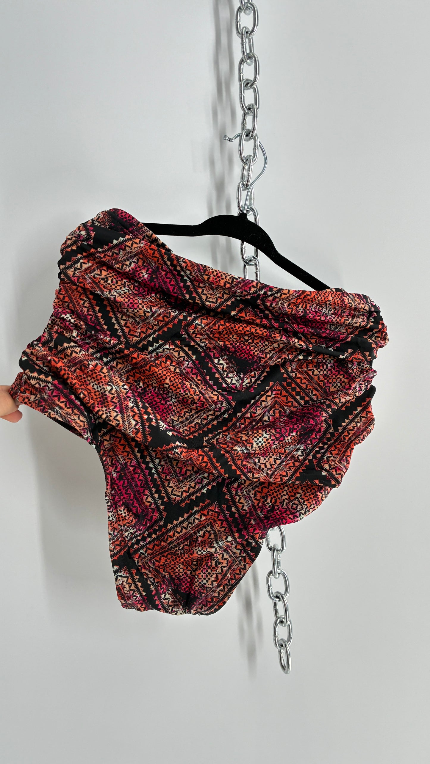 Out from Under High Waisted Cheeky Ruched Swim Bottoms (Small)