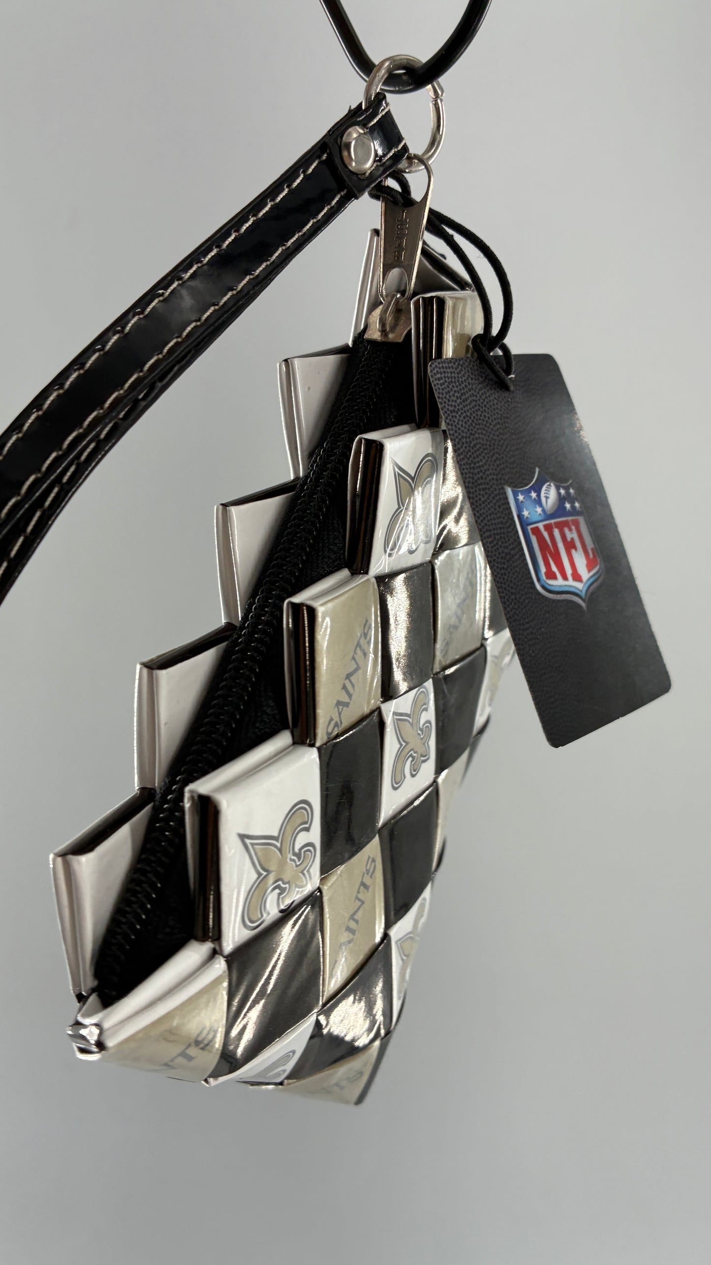 Deadstock Vintage SAINTS NFL OLLIN Made in Mexo Wristlet