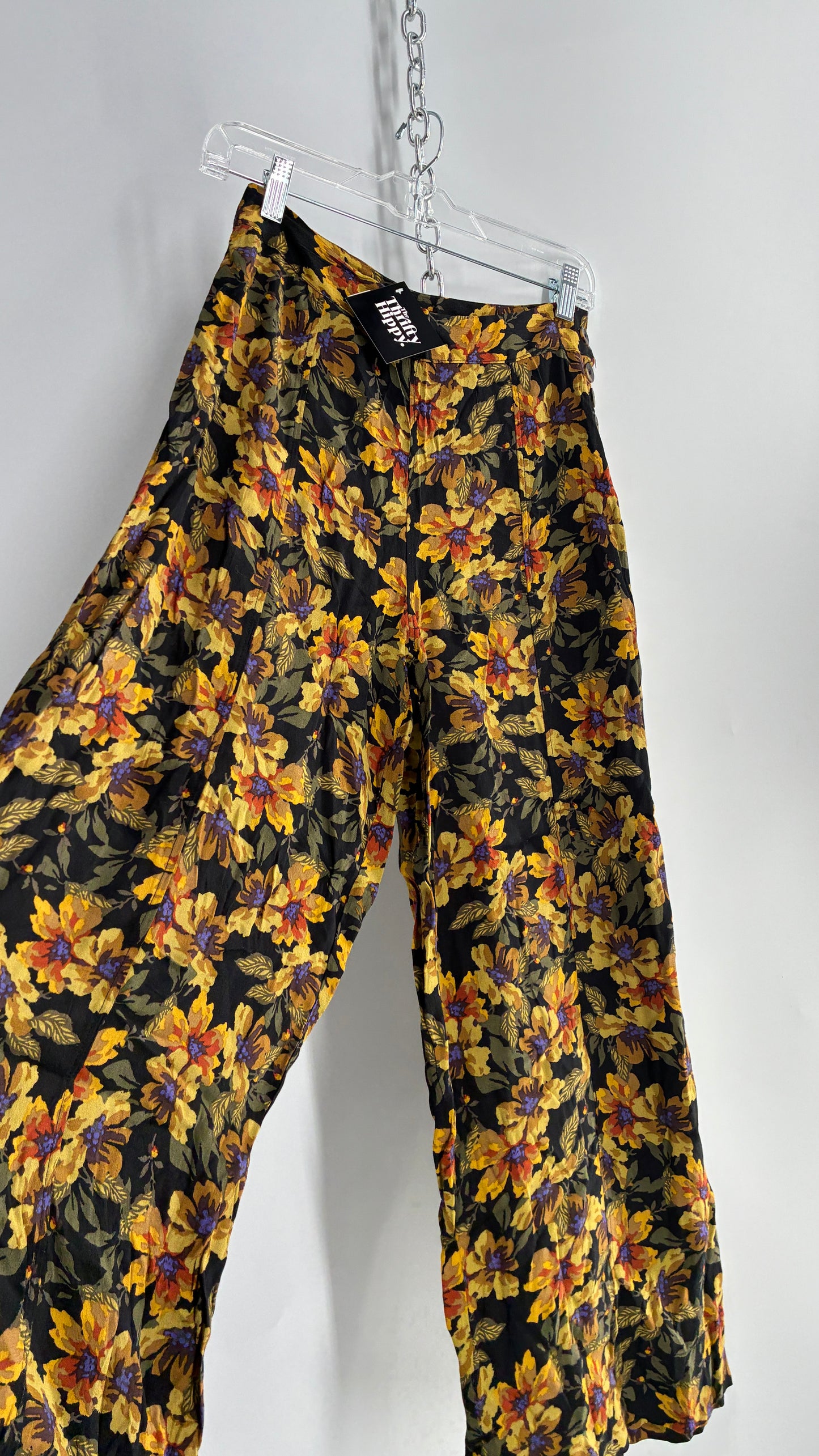 Free People Autumn Florals Wide Leg Bottoms (2)