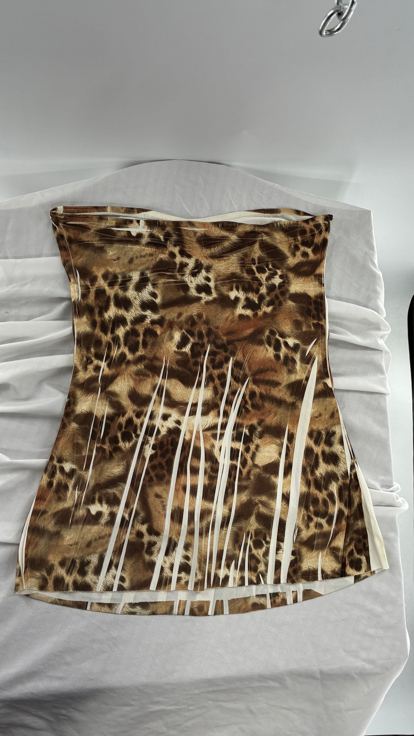 Vintage JL♥️ 1990s Animal Printed Graphic Tube Top (Medium)