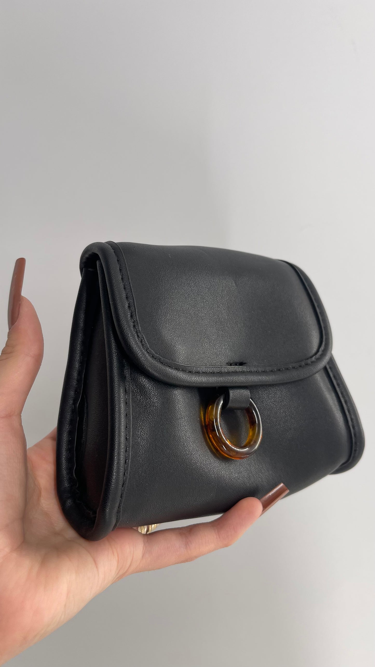 Urban Outfitters Black Leather Belt Bag