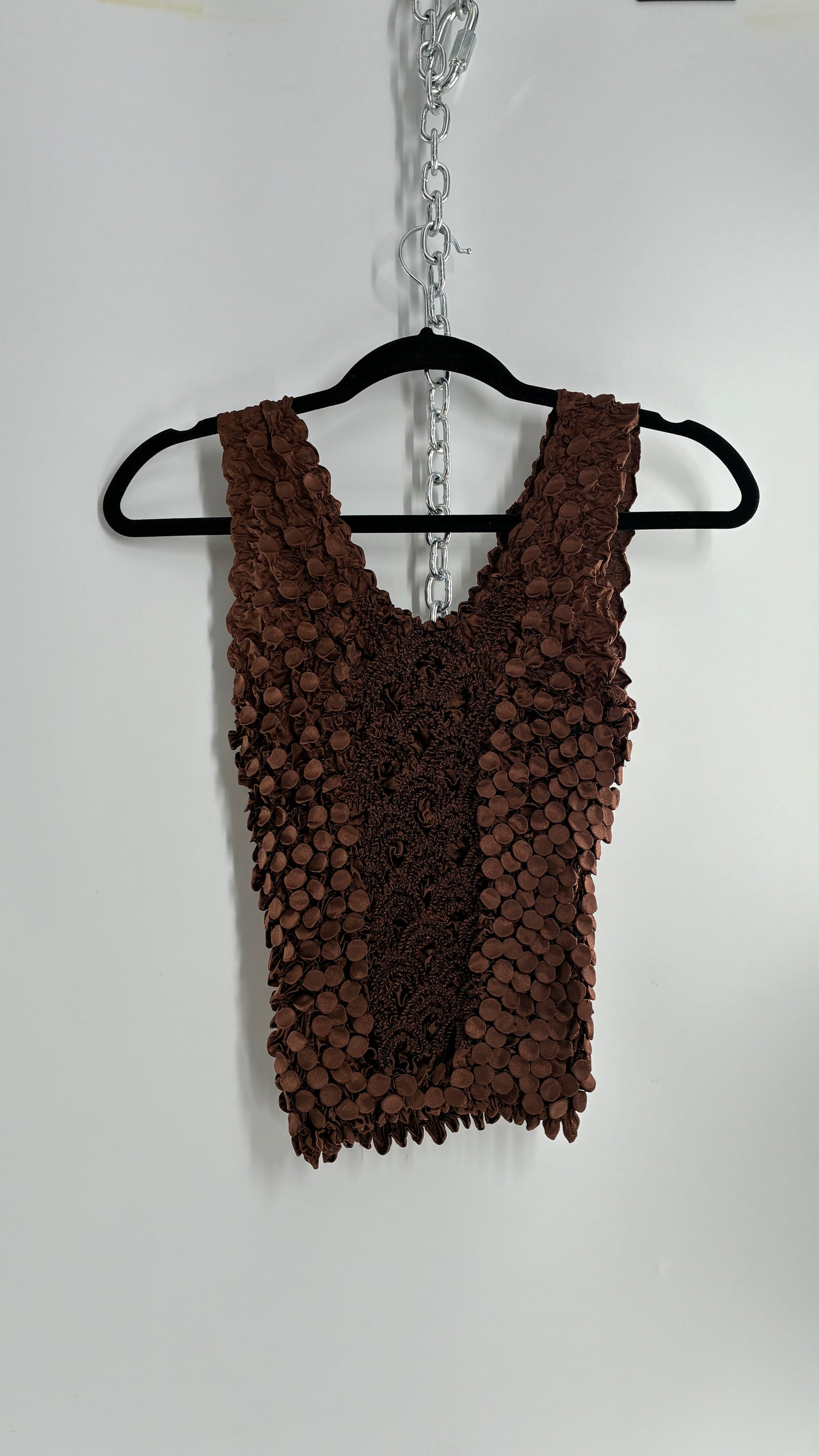 Vintage 1990s Brown Textured Popcorn Camisole (OS)