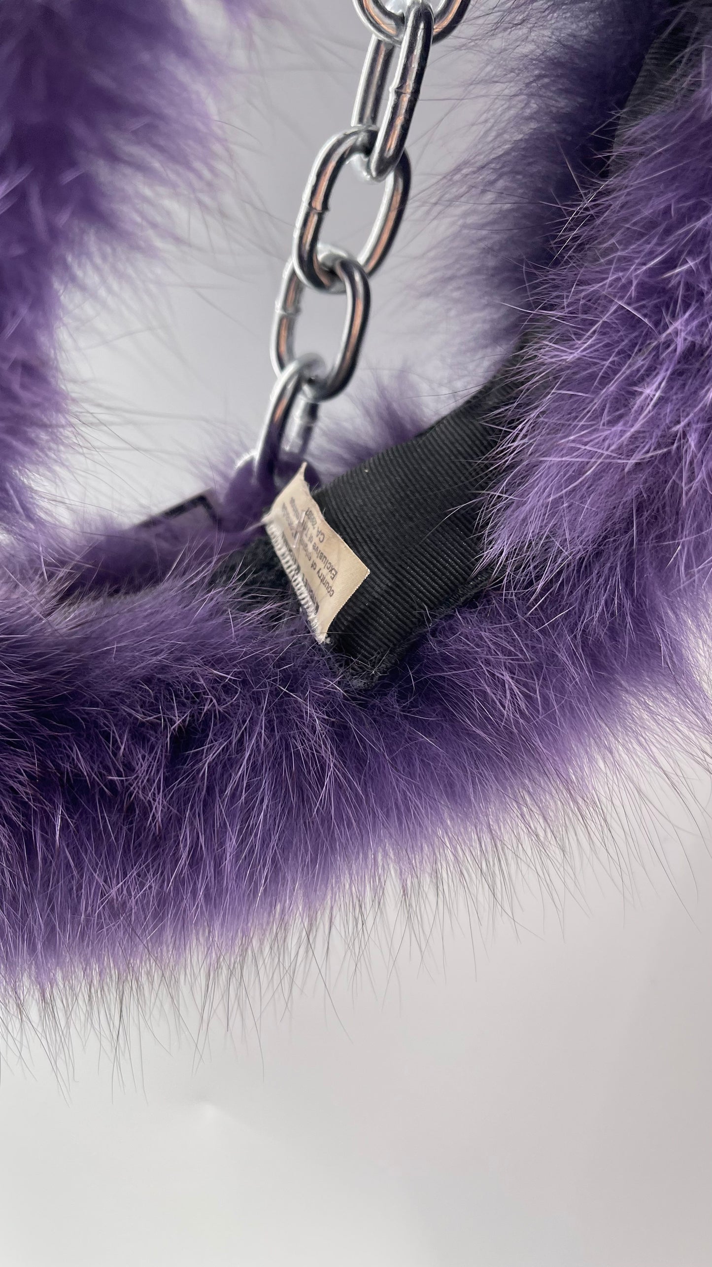 Vintage Purple Rabbit Fur Headband