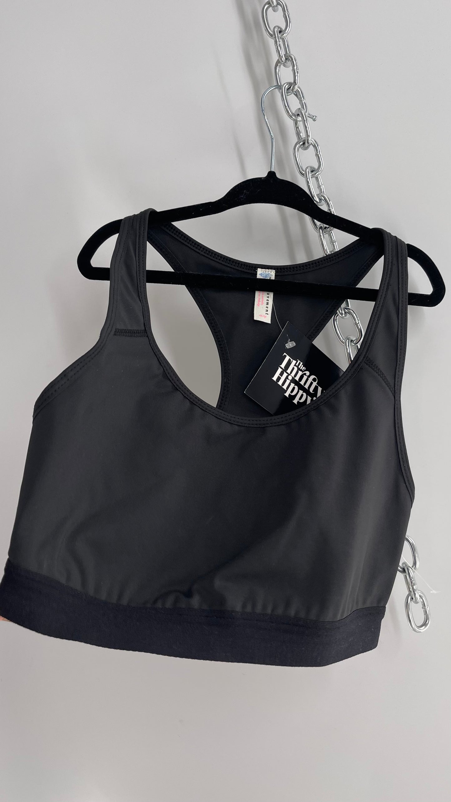 Free People Movement Black Racer Back Sports Bra (XS)