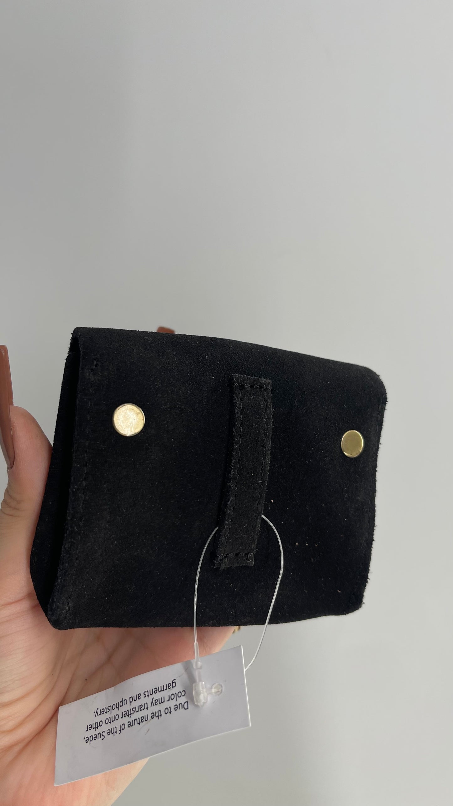 Urban Outfitters Black Suede Leather Wallet Belt Bag
