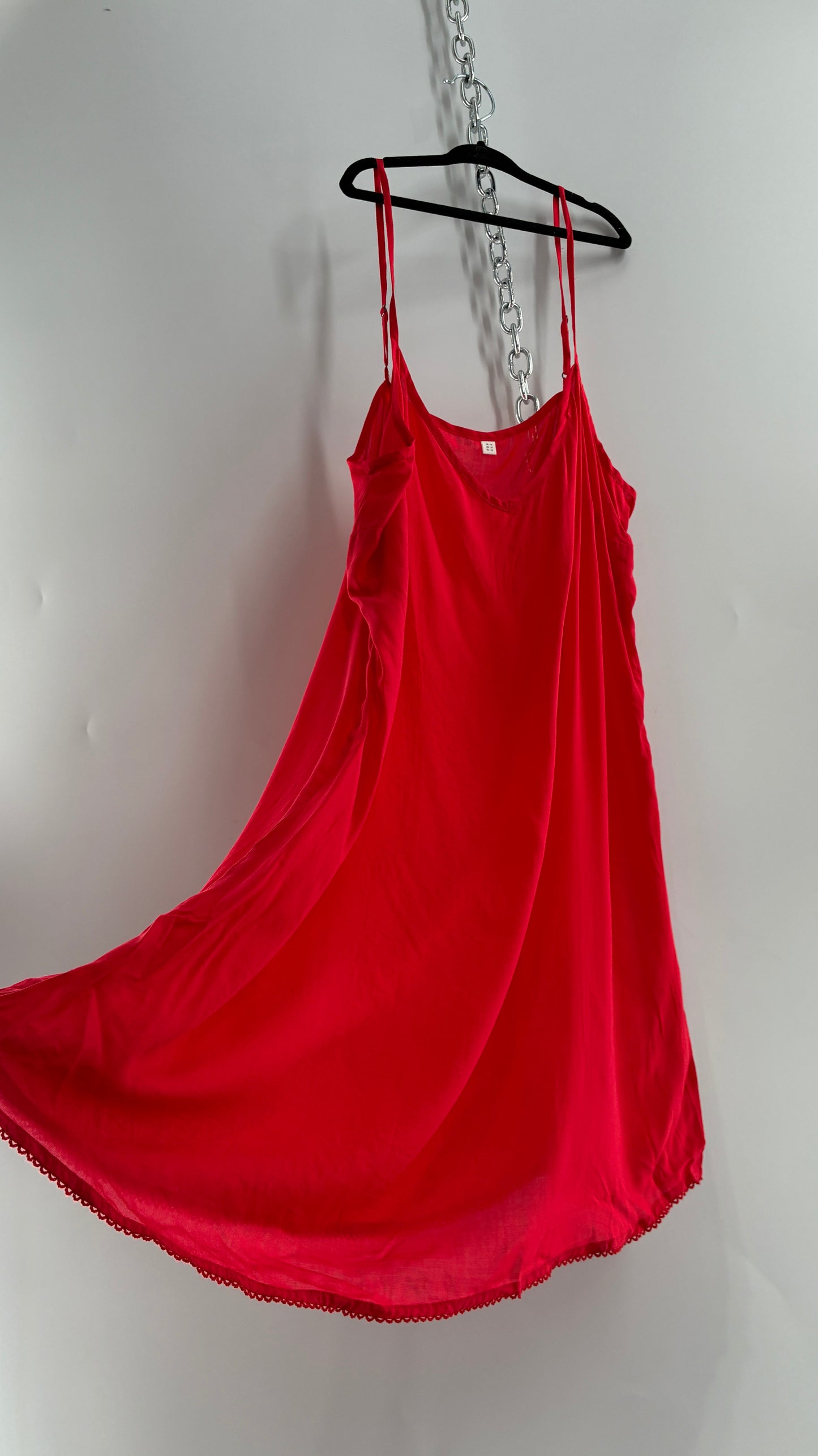 Red Slip Dress (10, Medium)