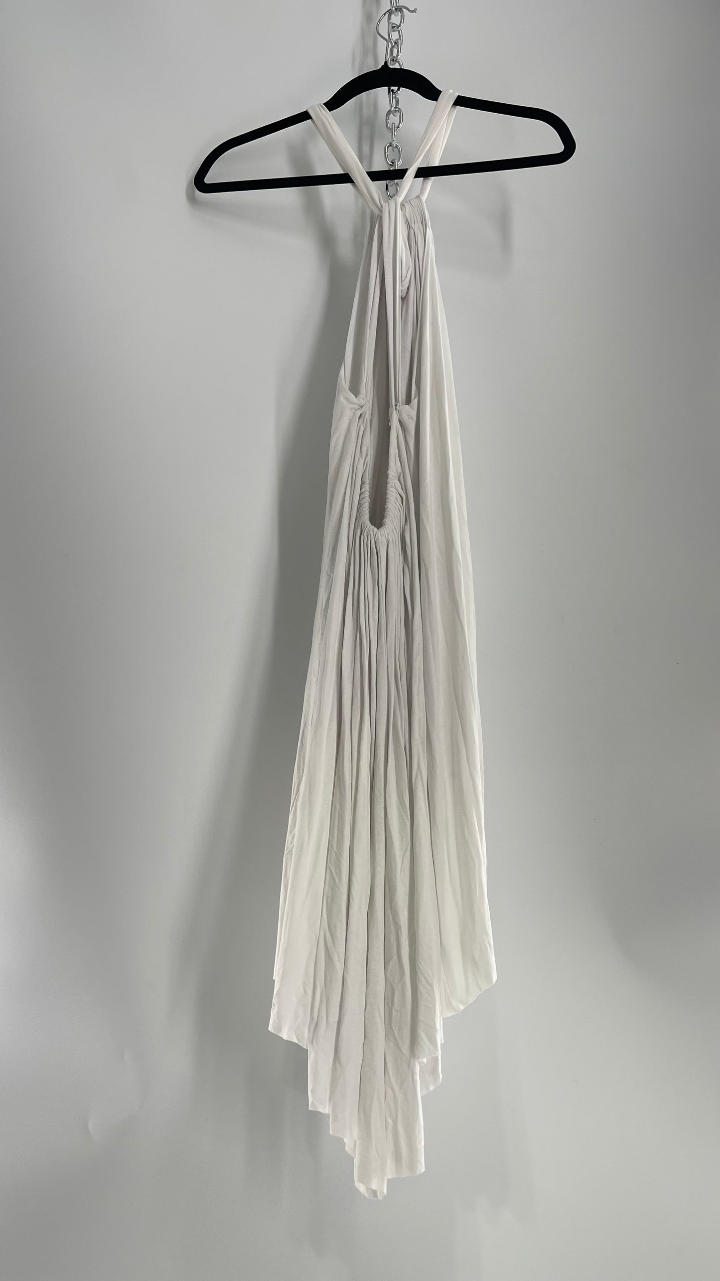 Free People White Adjustable Lycra Dress (Small)