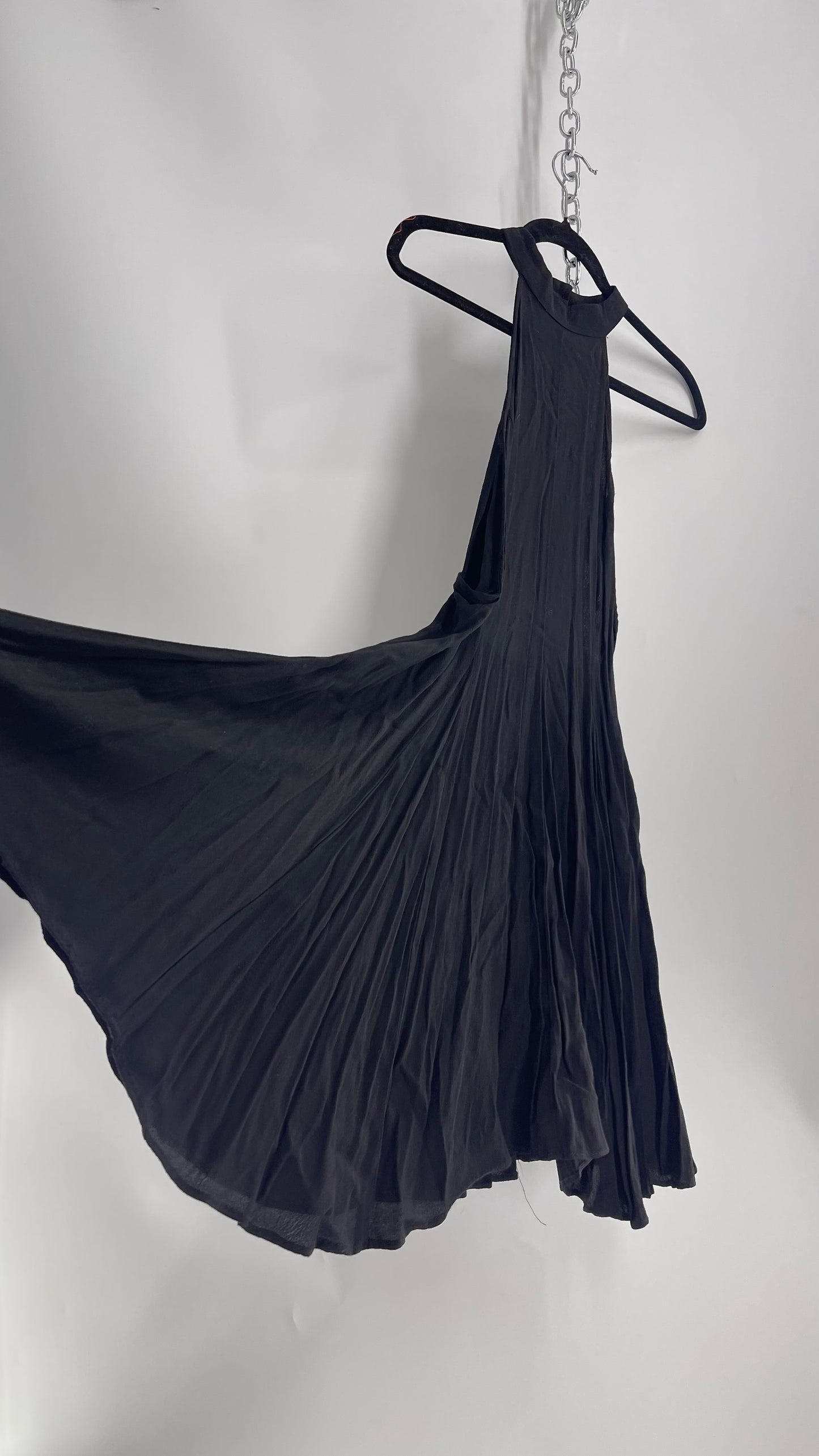 Kimchi Blue Black Voluminous Mini with Open Back Detail (Small)