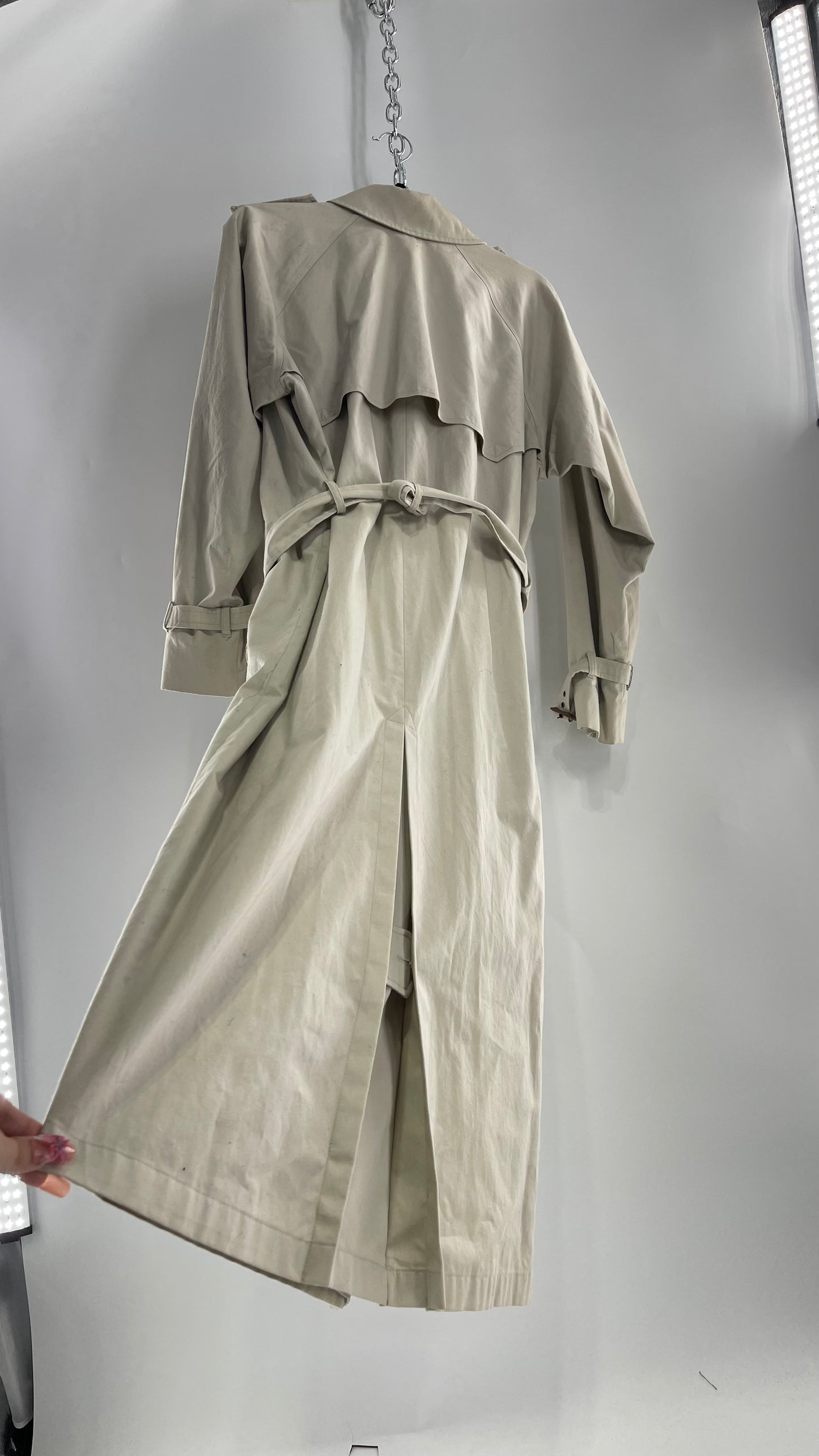 Vintage Ralph Lauren Beige Trench Coat (Petite Small)