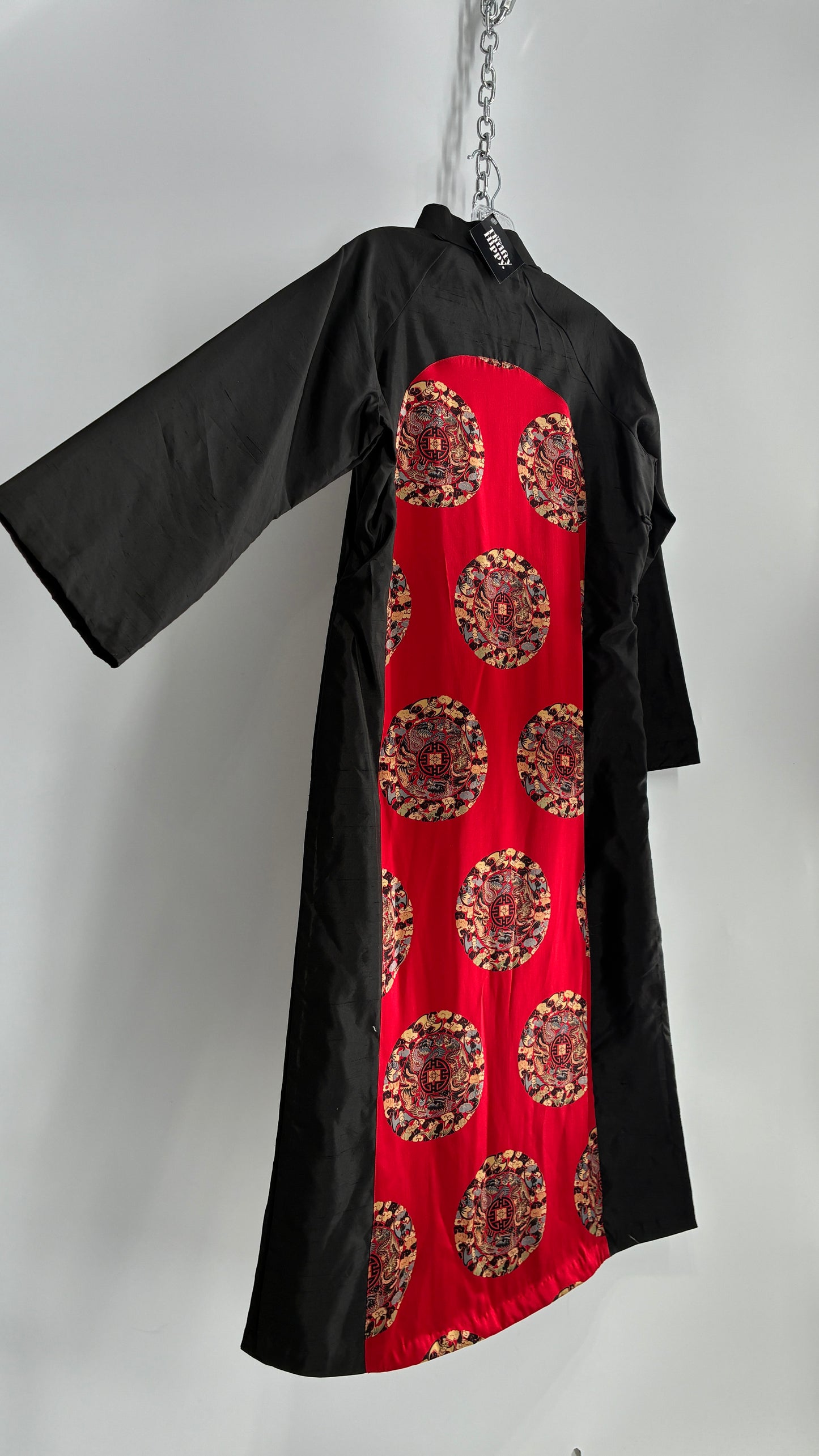Vintage Qipao INDO-CHIC Black and Red Gown (Large)