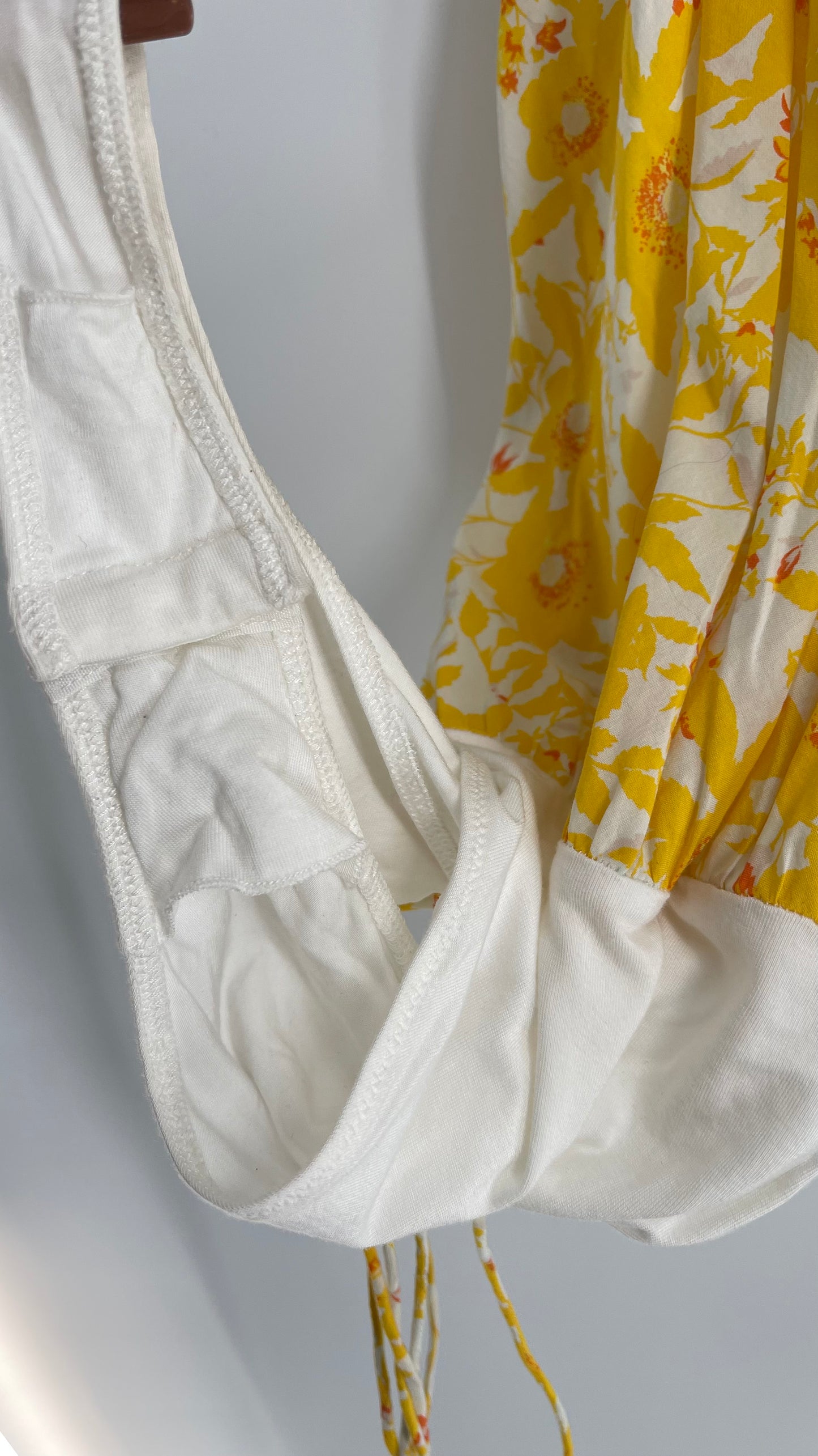 Intimately Free People Yellow Floral Bodysuit (Medium)