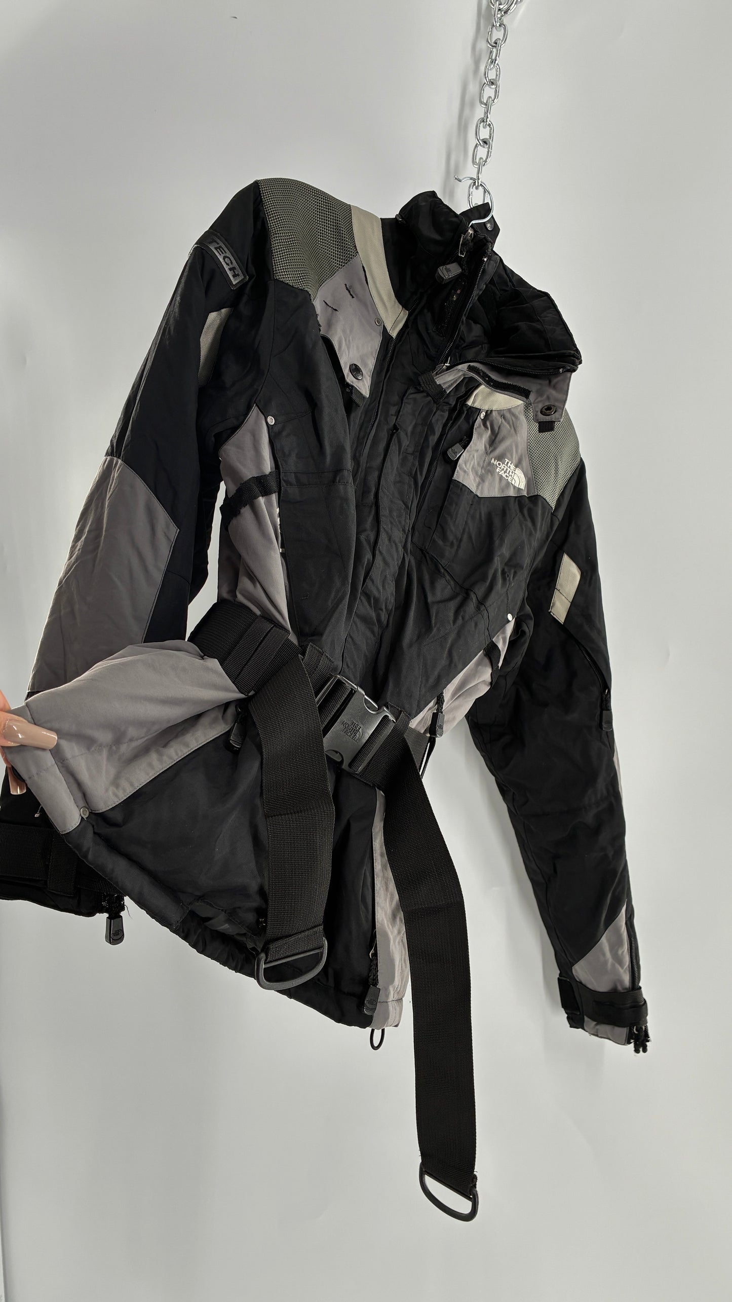 Vintage The North Face Steep Tech Women’s Waist Cinching Belted Ski Style Jacket (Medium)