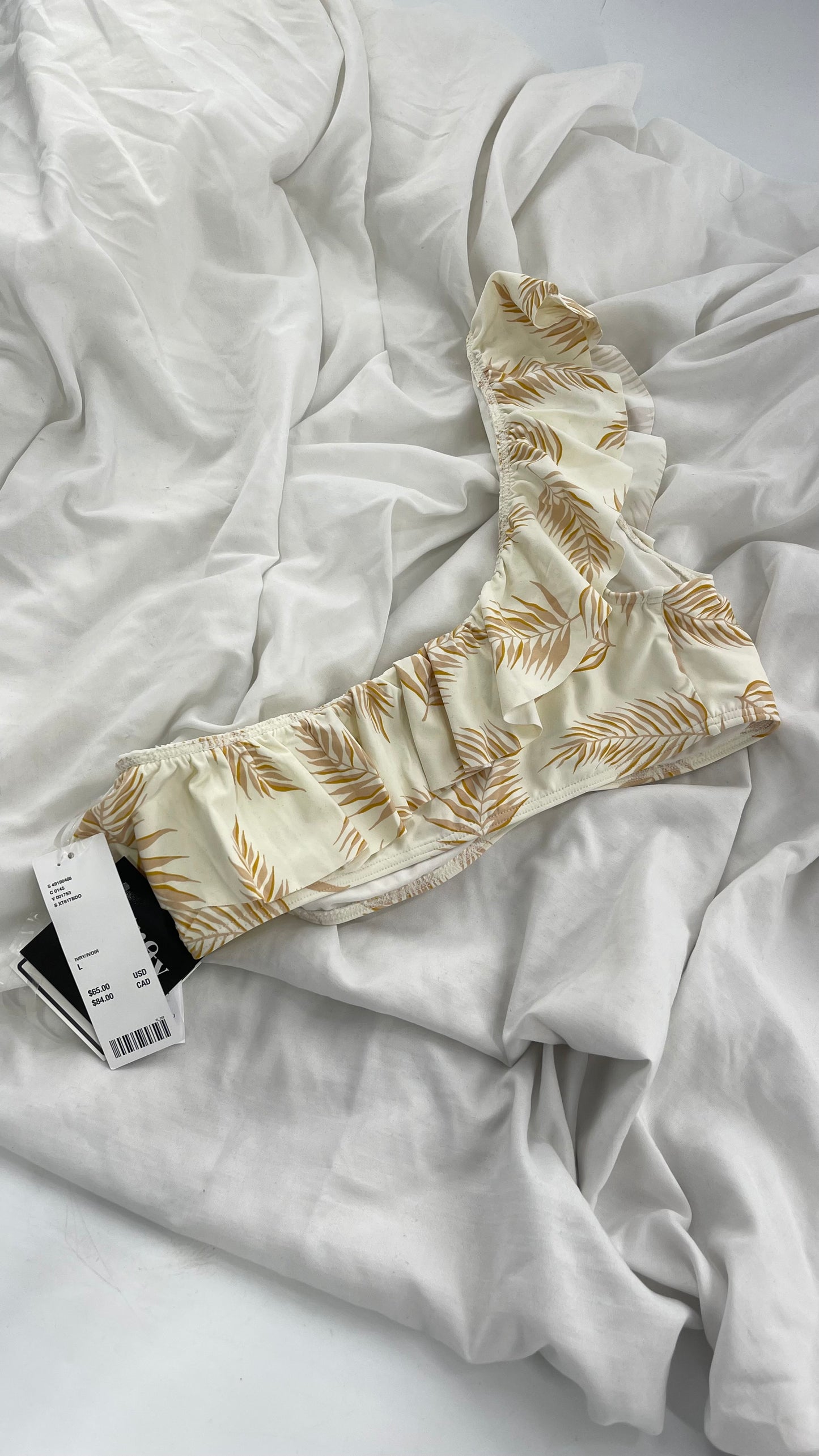 Urban Outfitters Palm Leaves Ruffled One Shoulder with Tags Attached (Large)