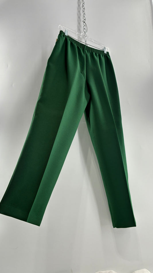 Deadstock Vintage Michel Laurence Green Pleated Trouser Pant (12)