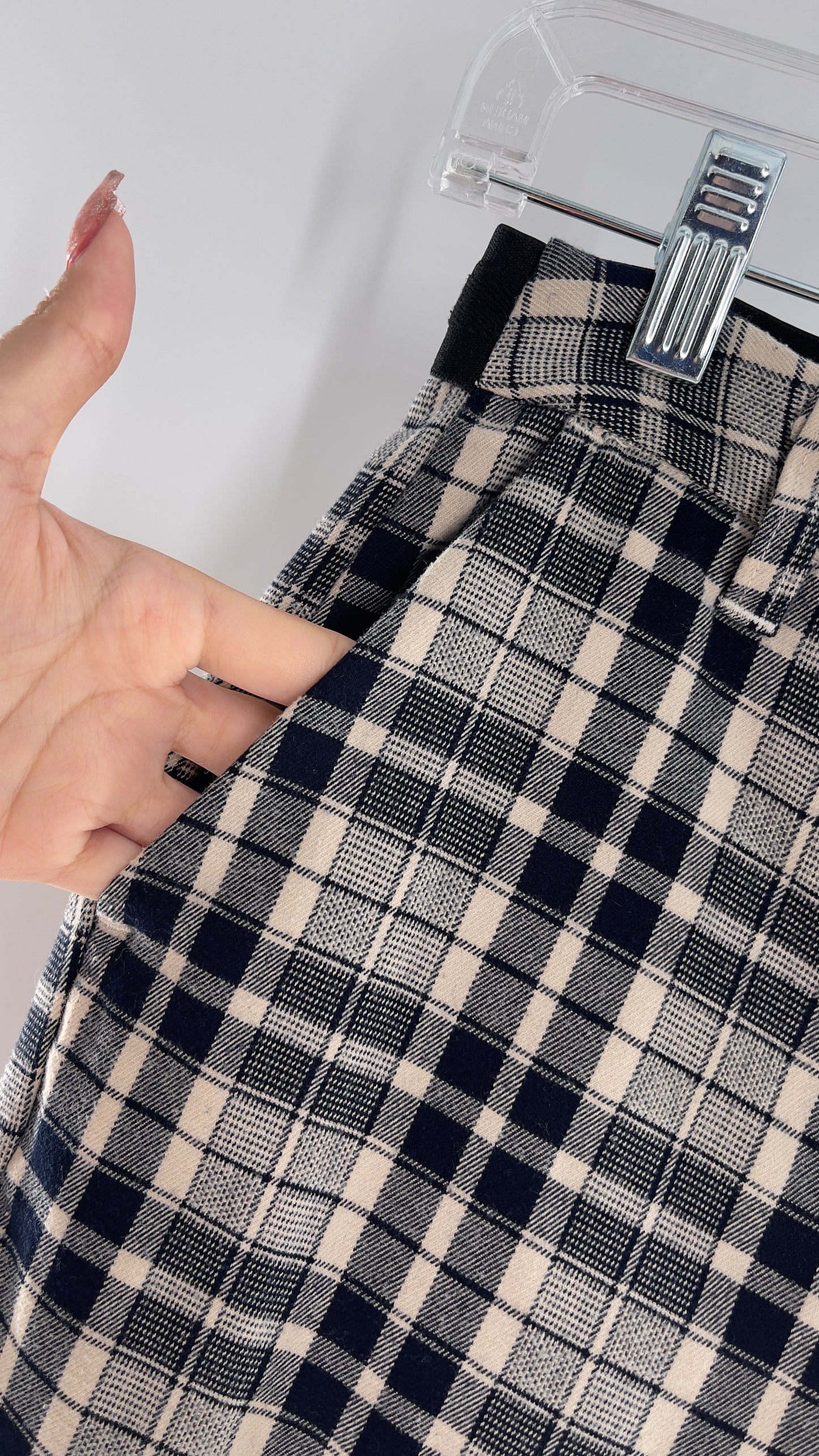 Blue Revival Coffee Break Plaid Khaki Combo Reworked Trouser (25)