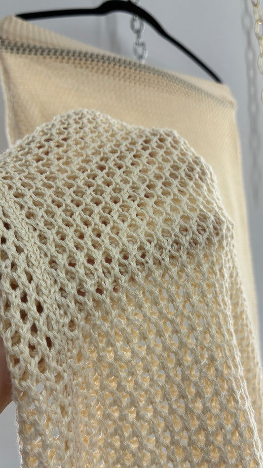 Cream Open Knit Skirt (S/M)