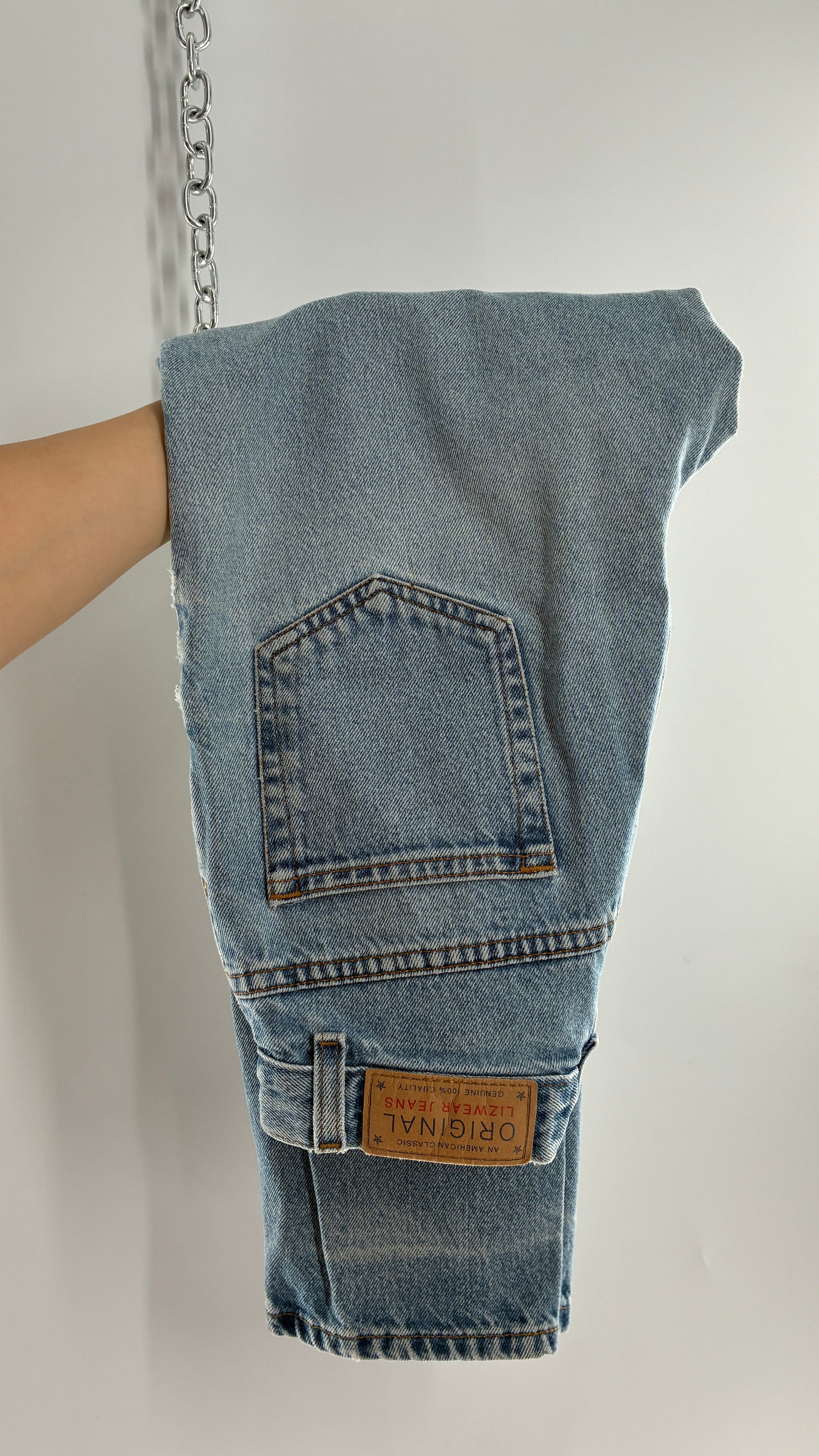 Vintage LIZWEAR Light Wash High Waisted Mom Jeans (4 Petite Short)