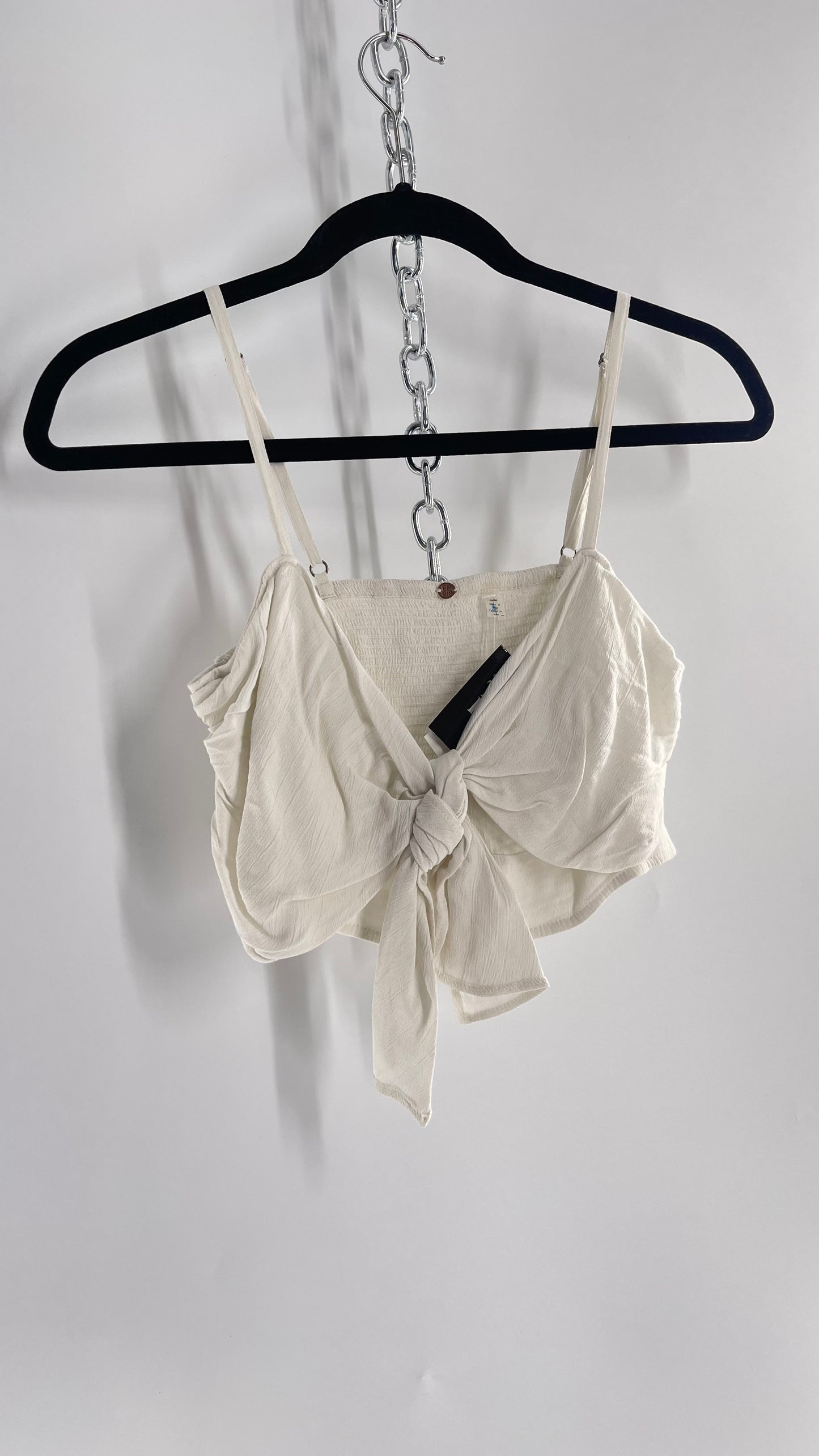 Free People Tie Bust Cropped Tank (Medium)