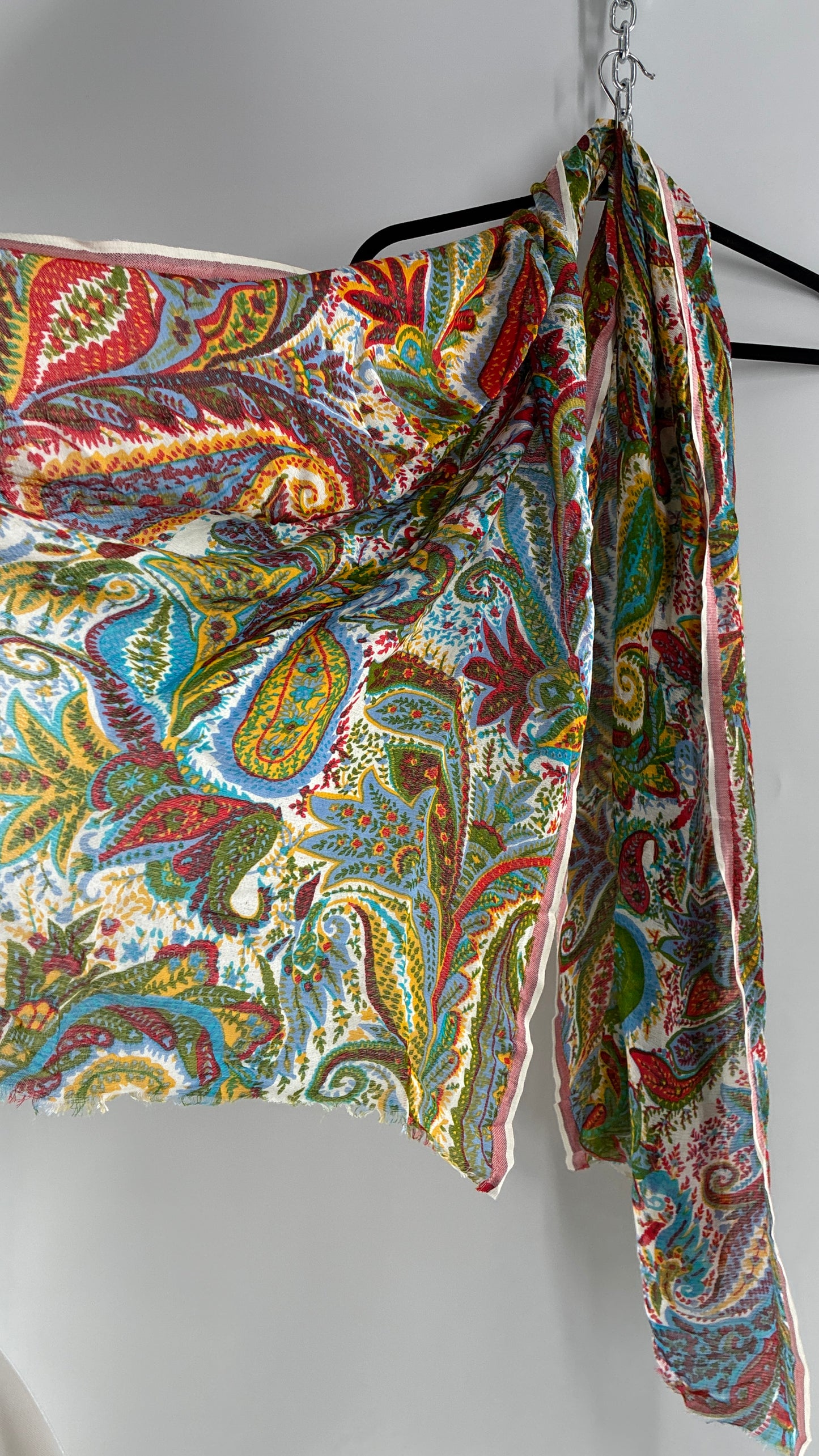 Anthropologie Paisley Primary Color Scarf