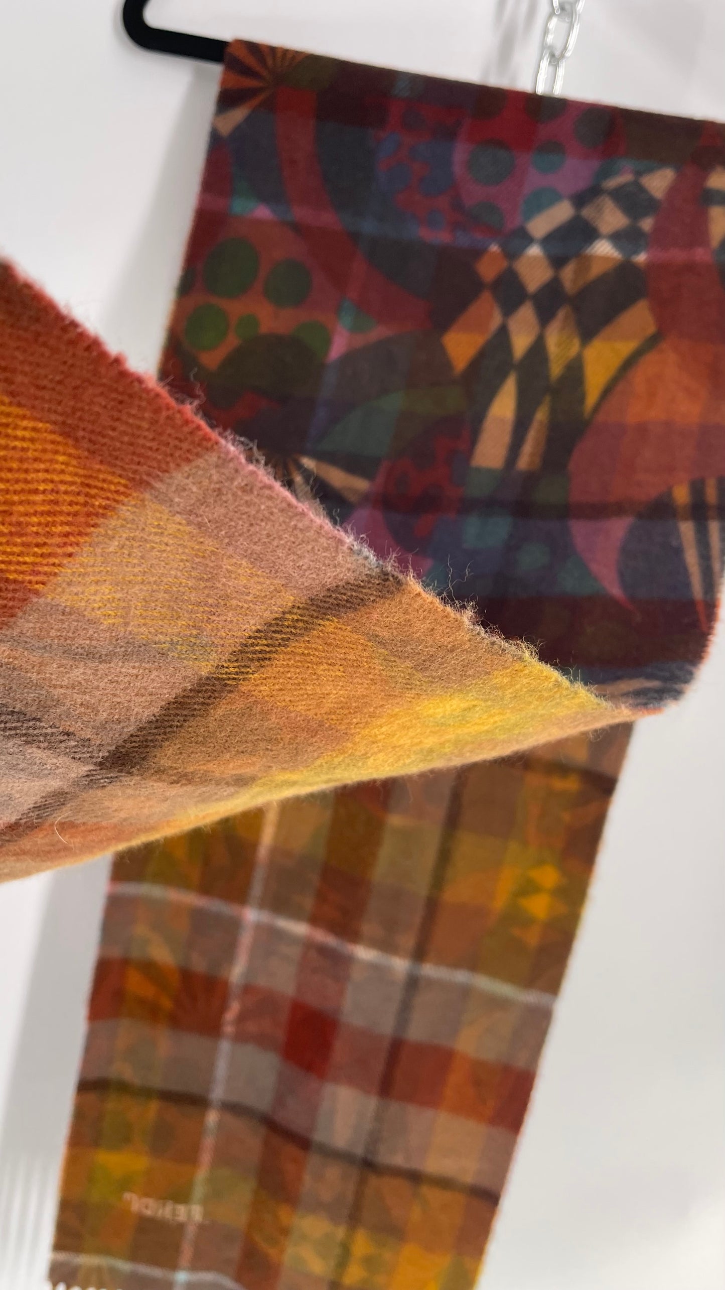 Vintage FENDI Abstract Autumnal Tone Scarf, Unauthenticated