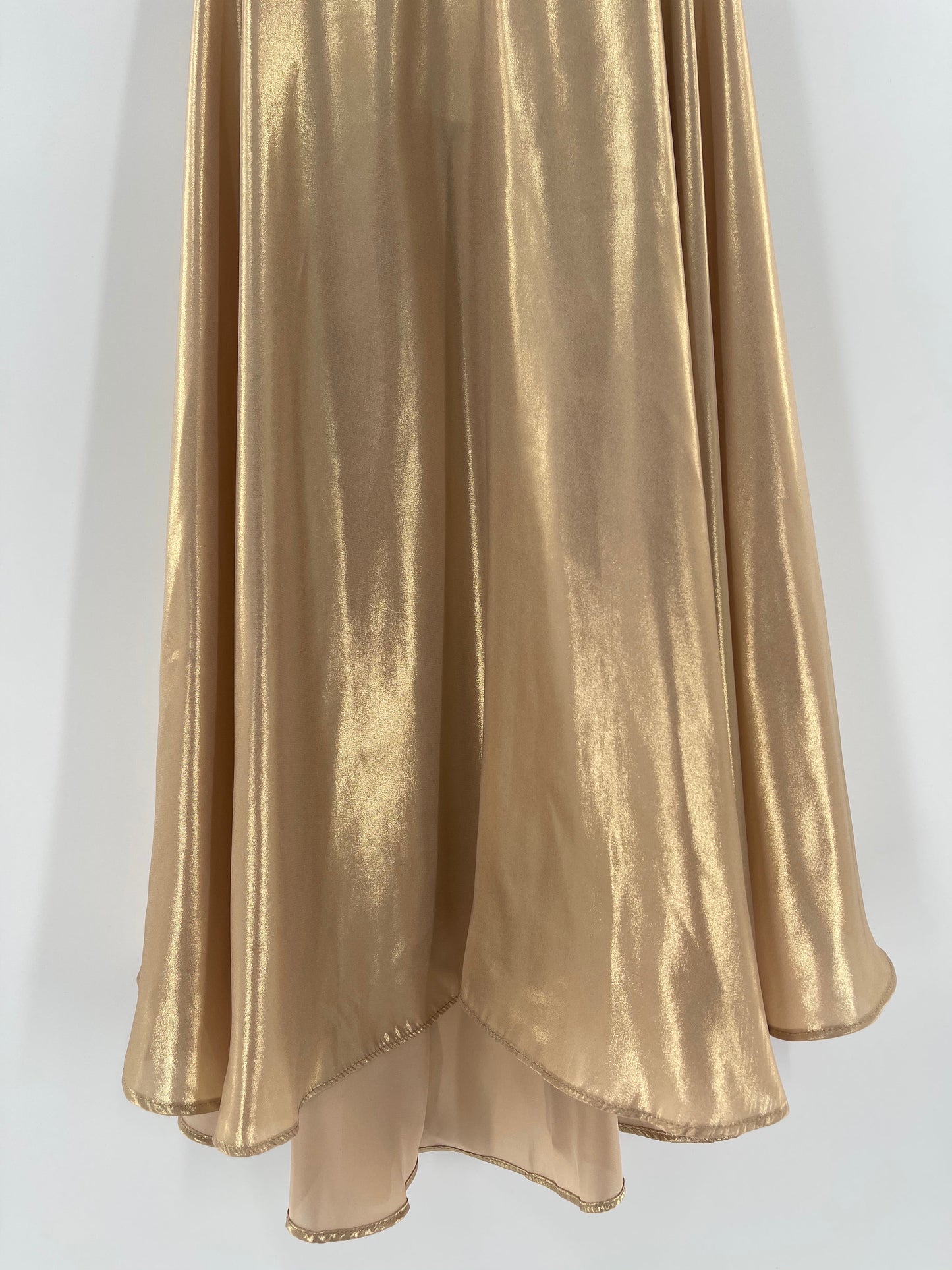 Free People Gold Molten Metal Dress (Small)