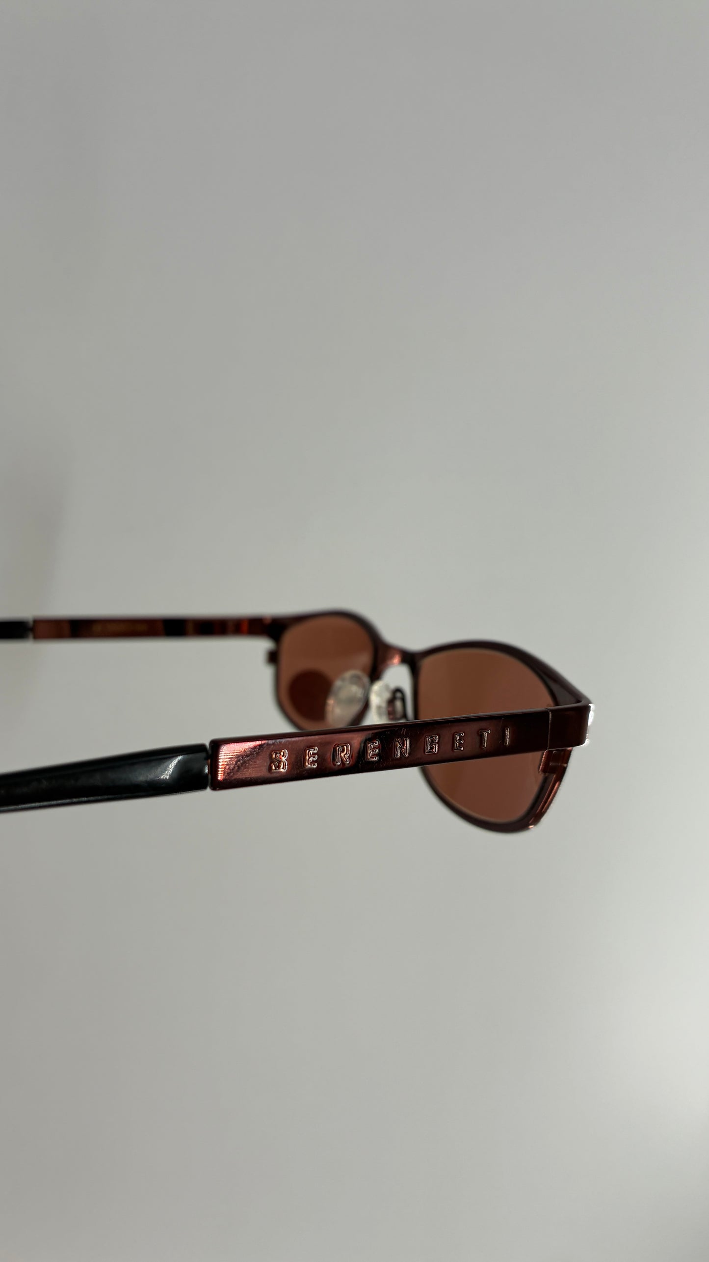 Vintage SERENGETI Polarized Sunglasses with Bronze Metal Frame