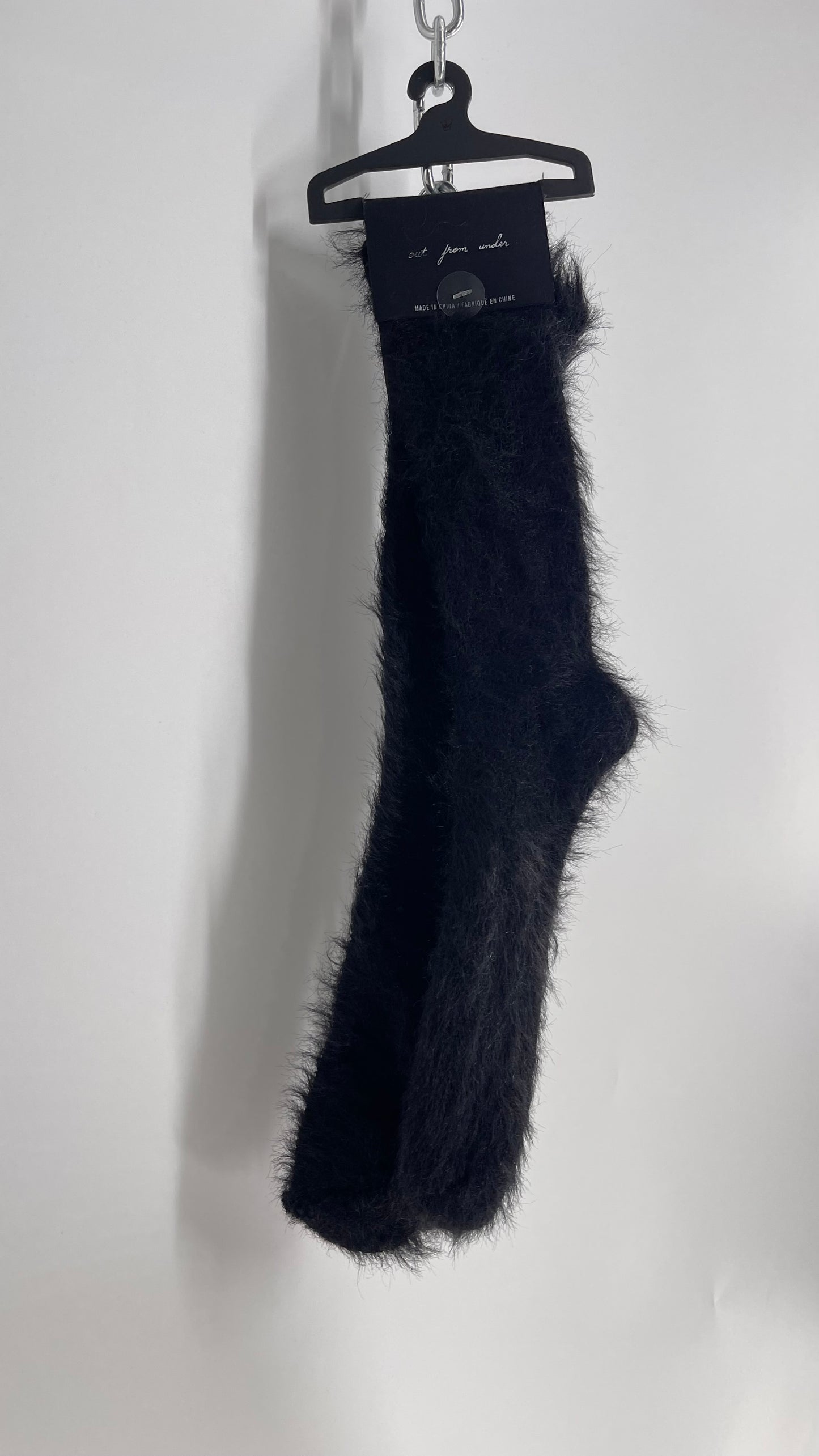 Urban Outfitters Black Fuzzy Socks