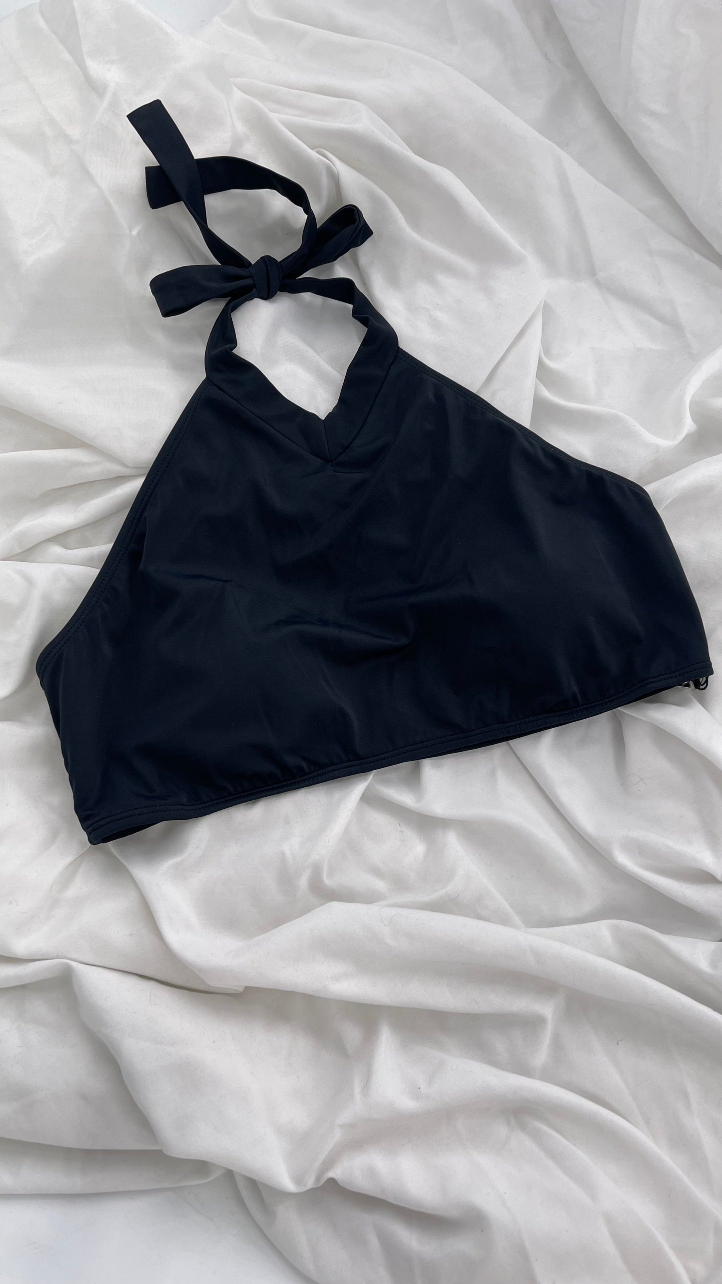 Pacsun LA Hearts Black Halter Swim Top (Large)