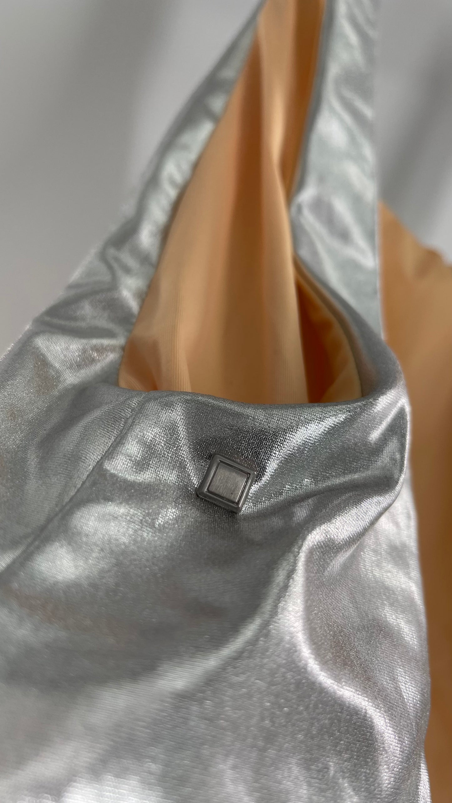Dolce Vita Reversible Silver Metallic/Nude Swimsuit (Medium)