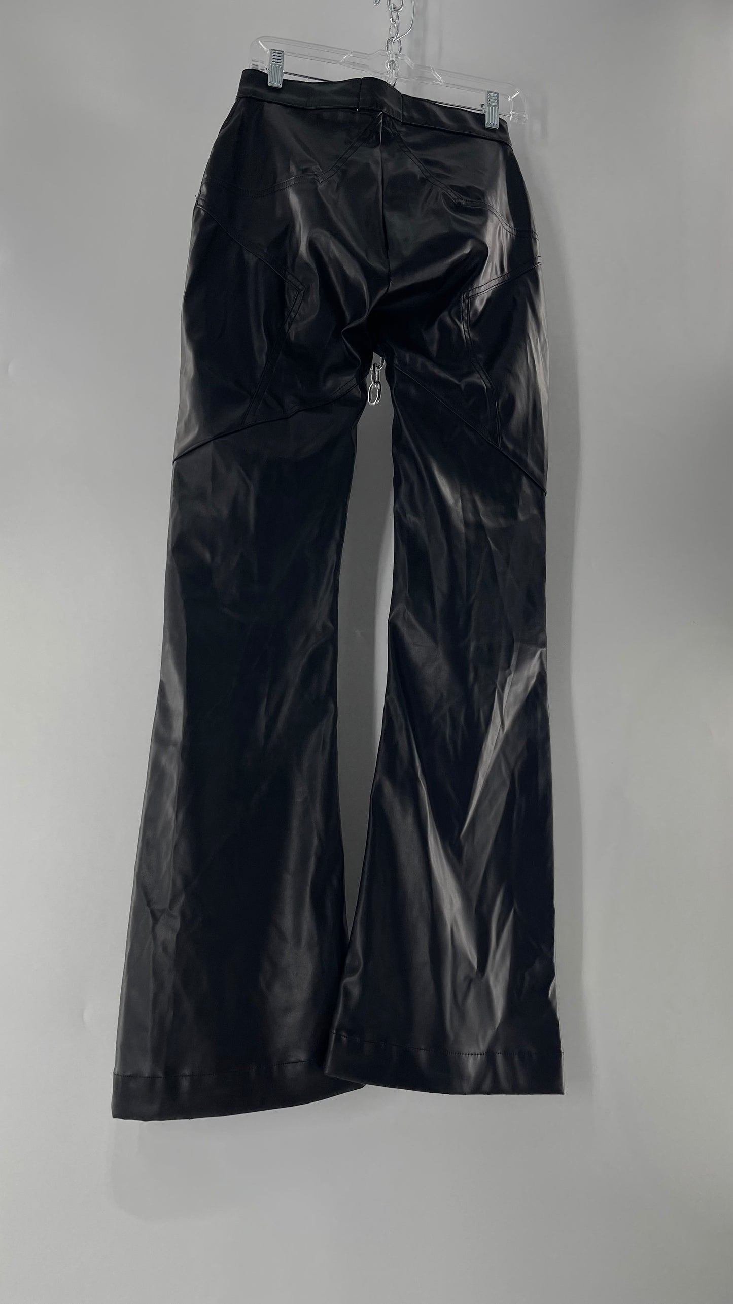 Revice Faux Leather Kick Flares with Star Bum (29)