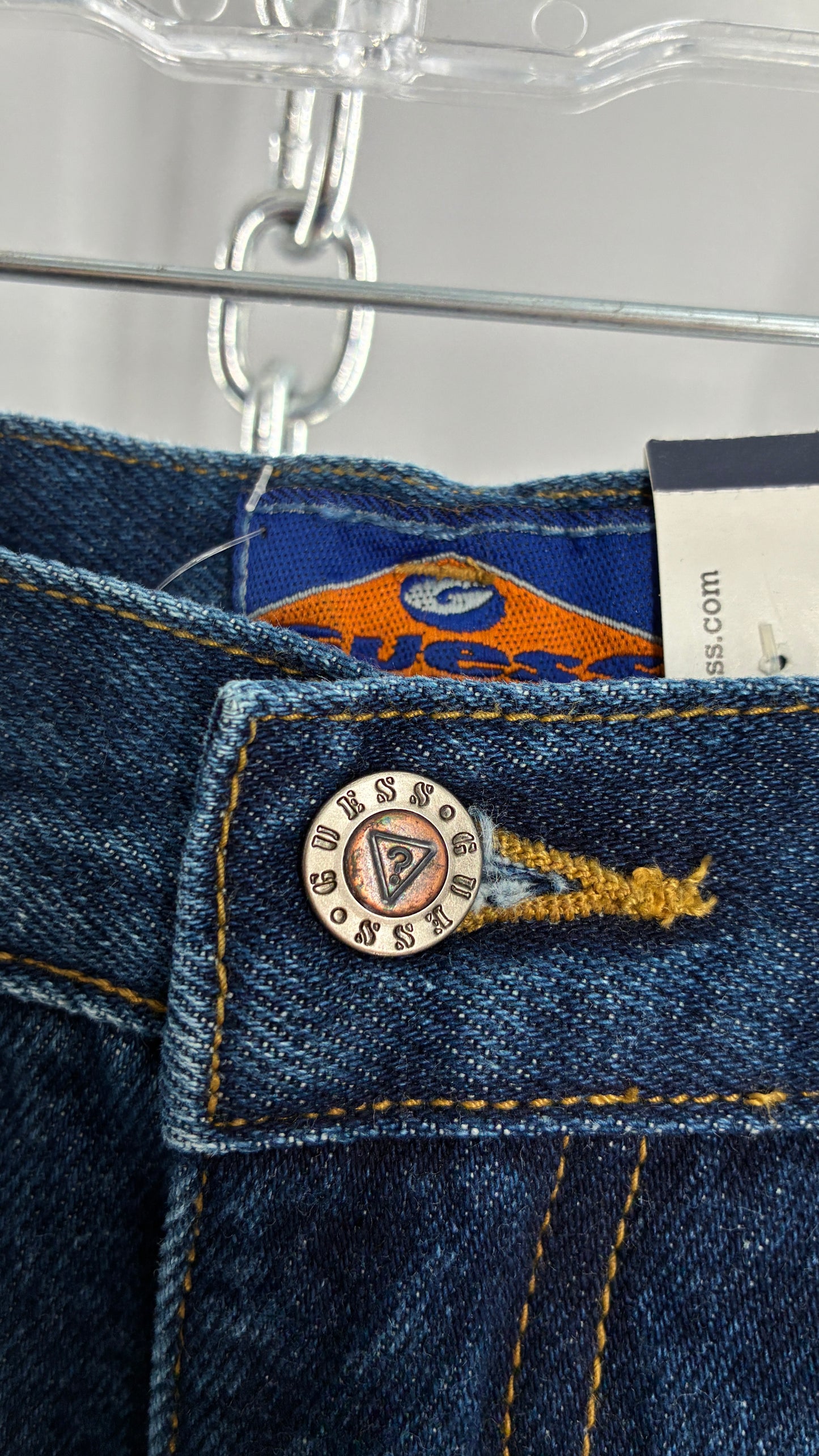 Rare Deadstock Vintage GUESS 1997 Baggy Wide Leg Cargo Jeans (28x29)