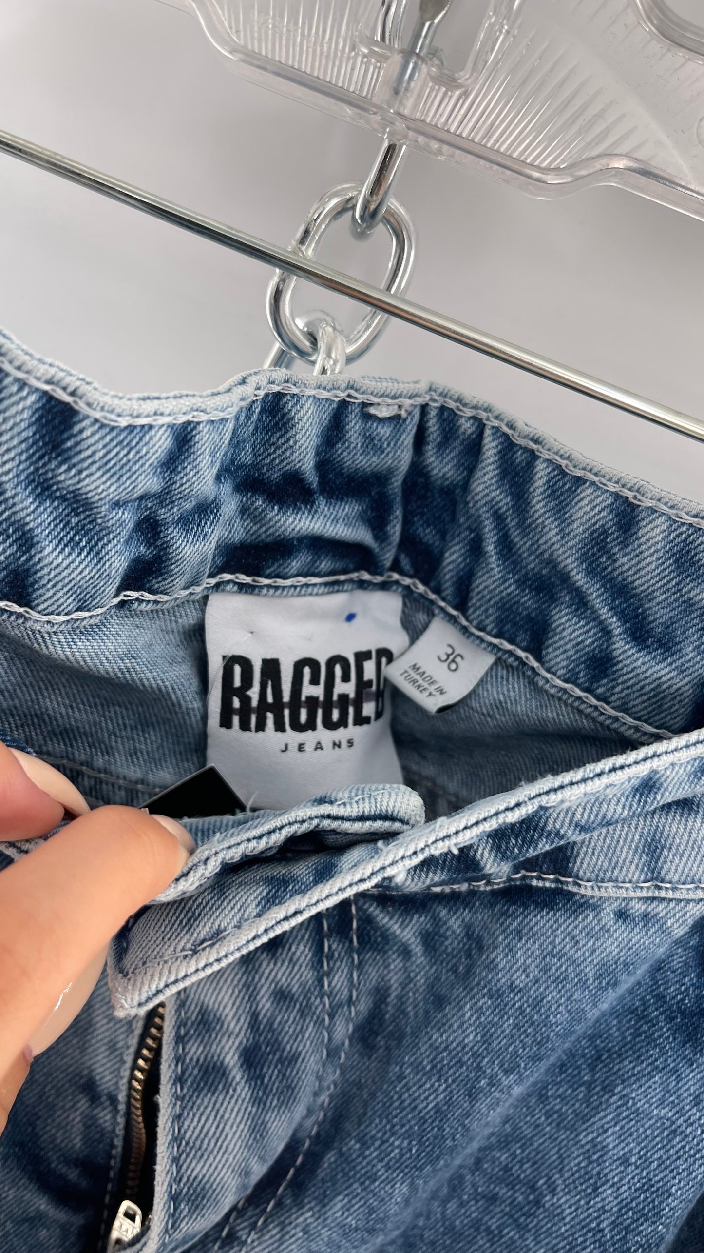 Ragged Priest Light Wash Straight Leg Jeans (36)