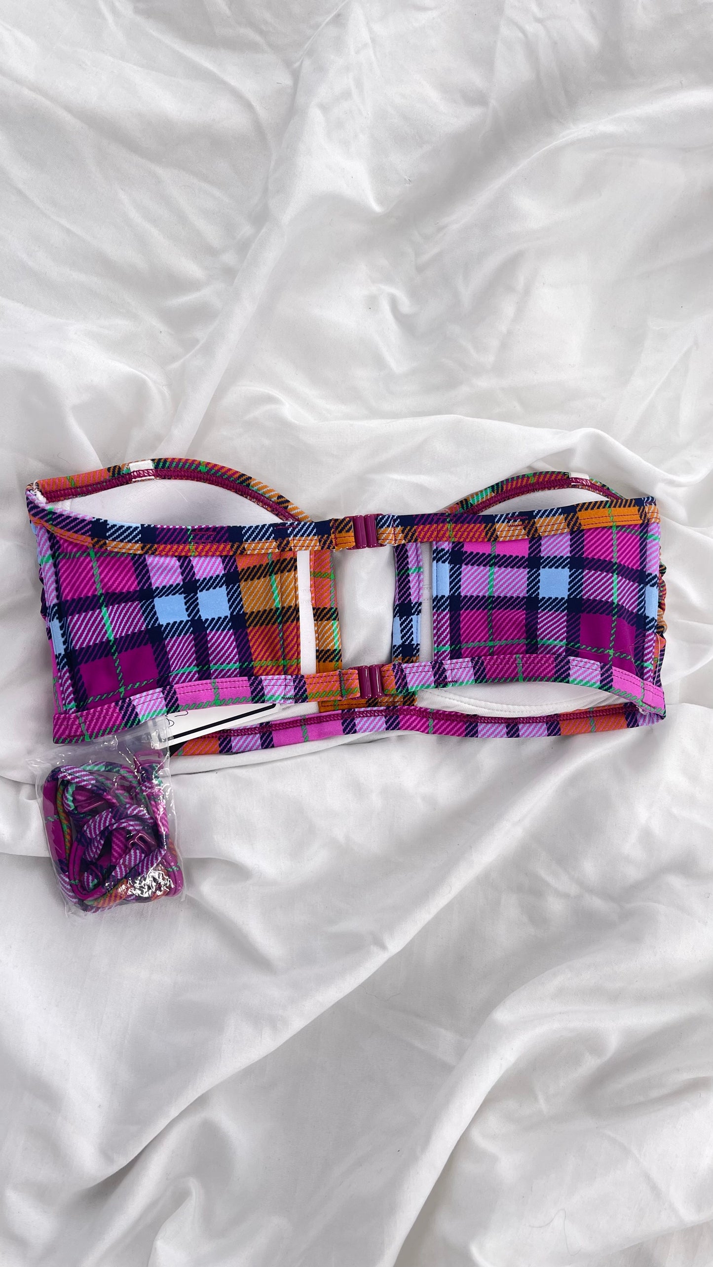 Urban Outfitters Out From Under Plaid Swim Top (Small)
