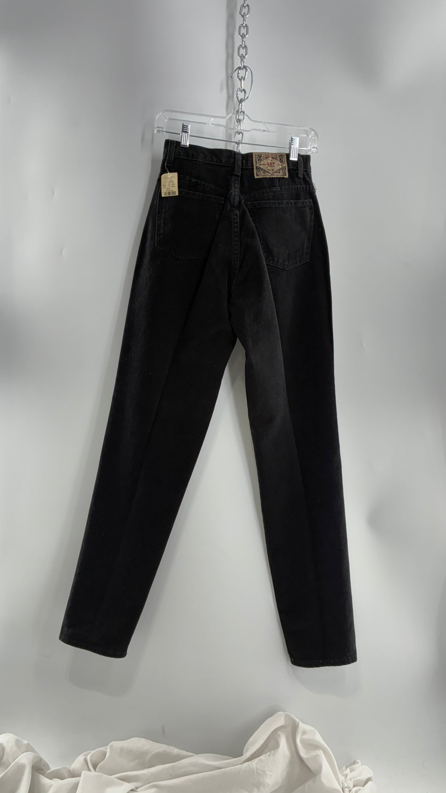 Deadstock Vintage 1980s EXPRESS Black High Waisted Mom Jean (5/6)