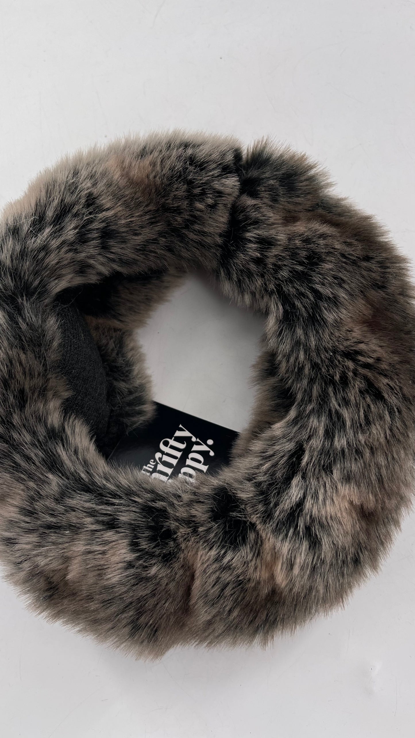 Mixed Tones Brown/Grey Fluffy Furry Headband