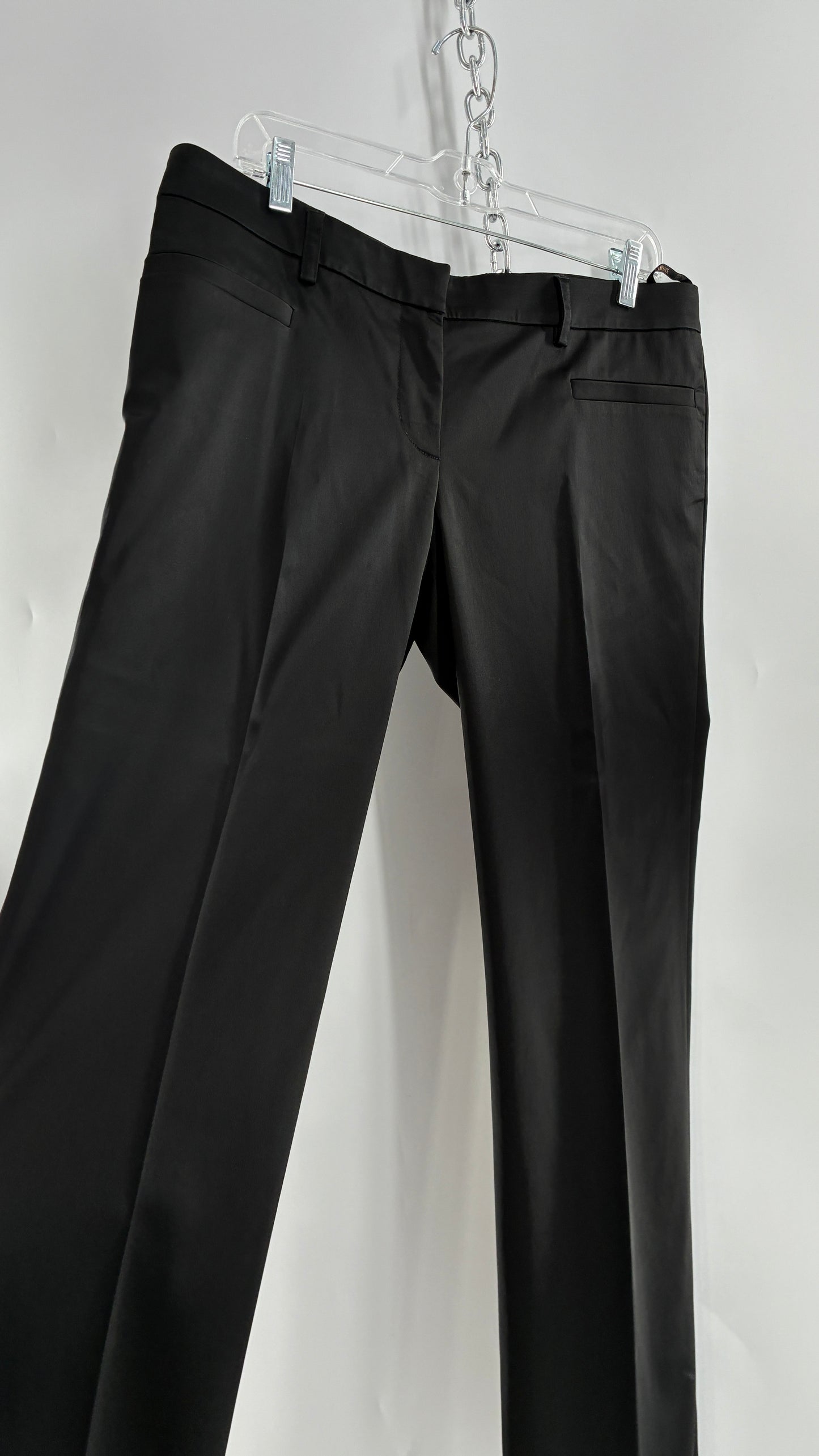 Vintage VERSACE Black Pleated Low Waisted Trouser (46/12)