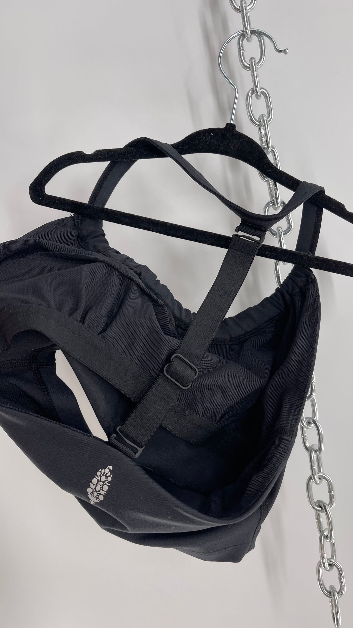 Free People Movement Black Sports Bra with Adjustable Strap (XS)