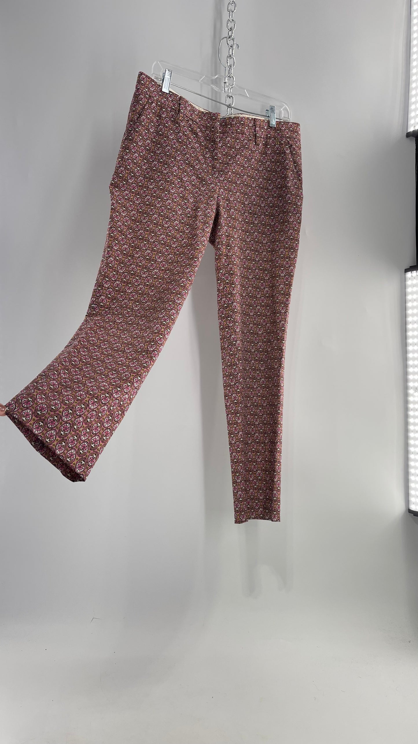 Vintage PRADA Trouser Brown Pink 1970s Style Pattern (28)