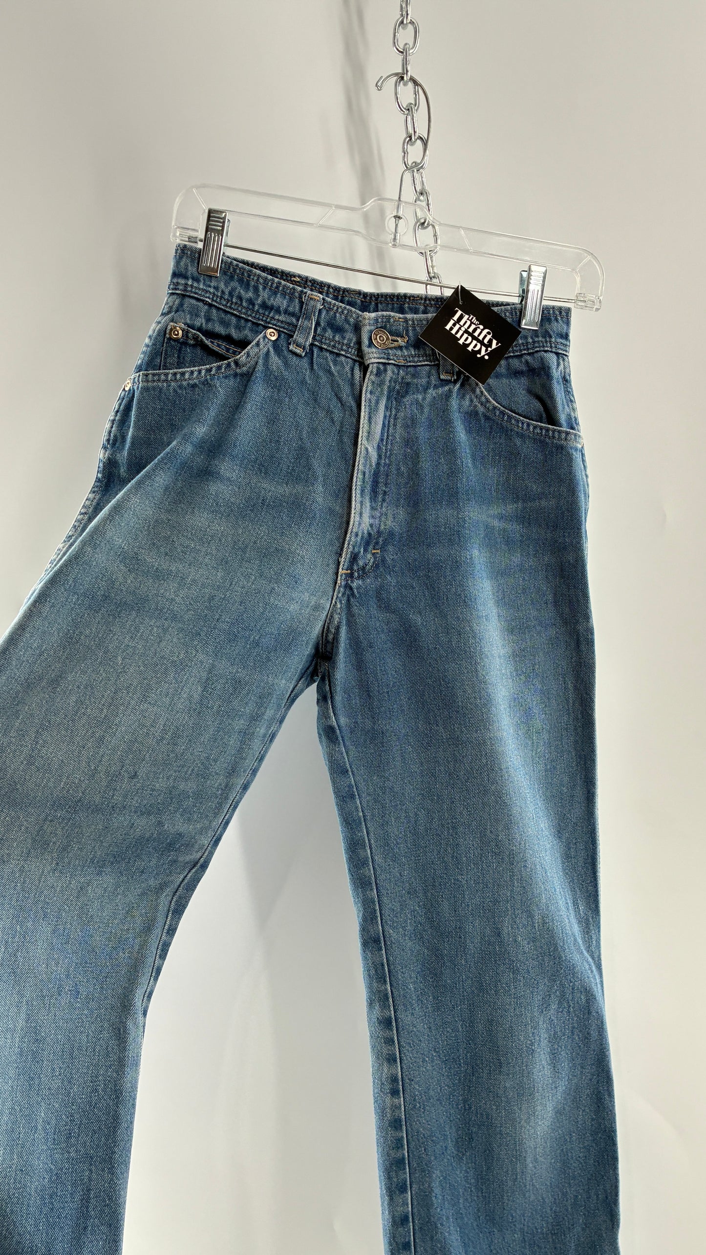 Vintage Oscar de la Renta Light Wash Straight Leg Jeans (10)