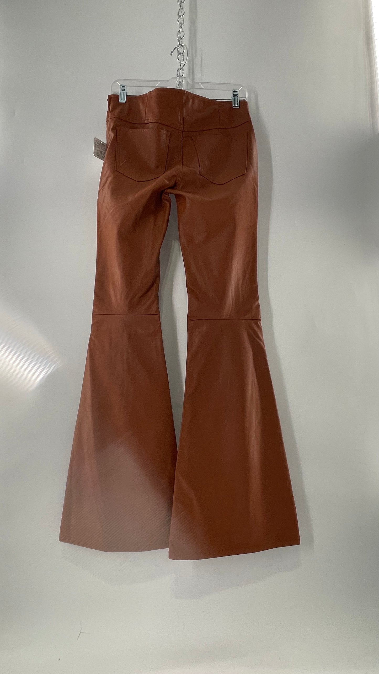 Free People Cognac Vegan Leather Flare (26W)