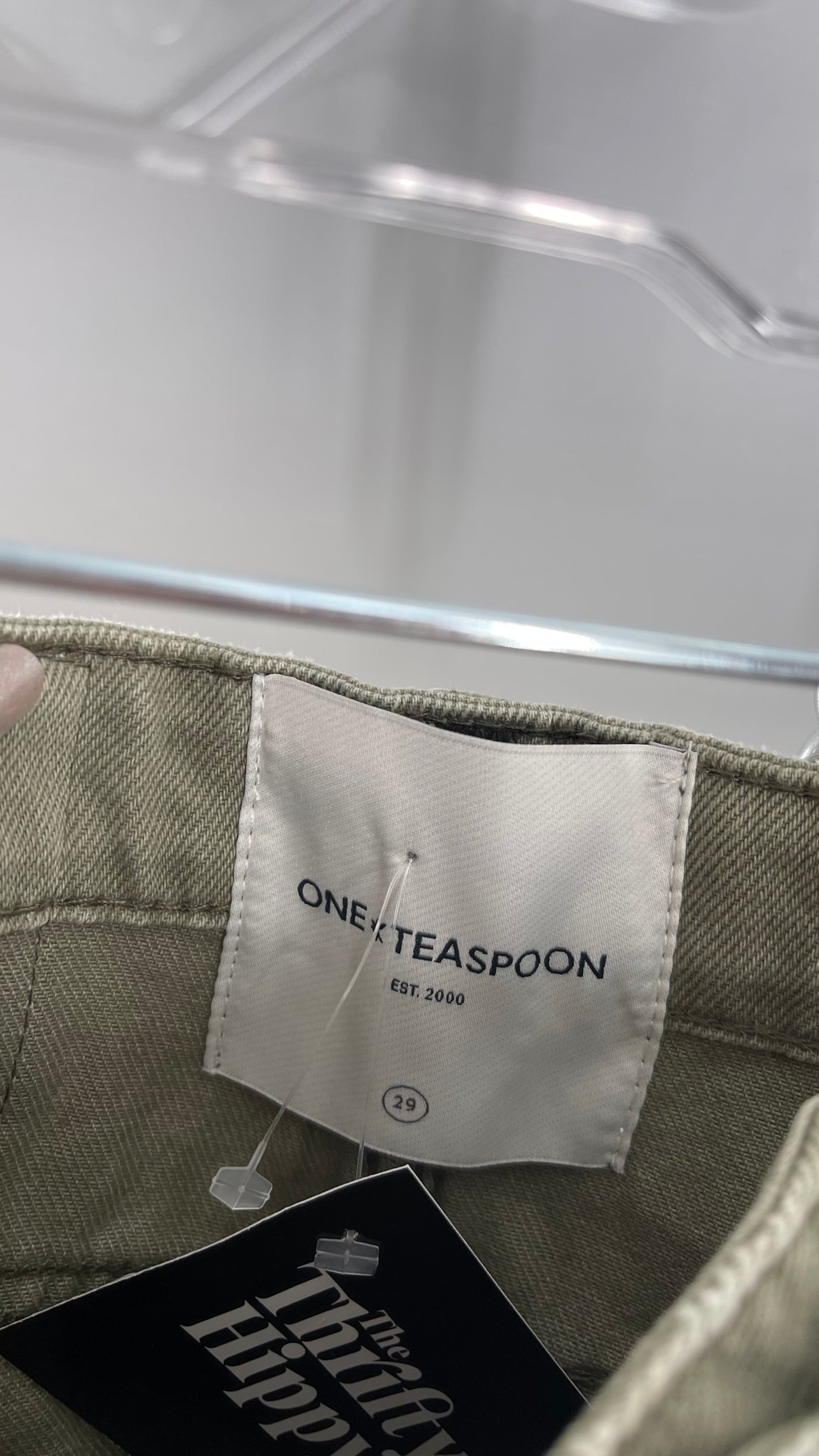 One Teaspoon SUPER KHAKI BANDITS LOW WAIST DENIM SHORTS with Tags Attached (29)