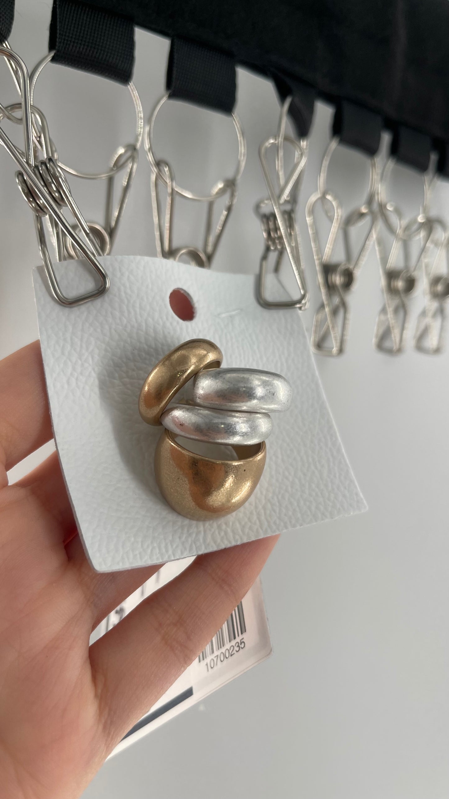Free People Heavy Duty Mixed Metal Ring Set